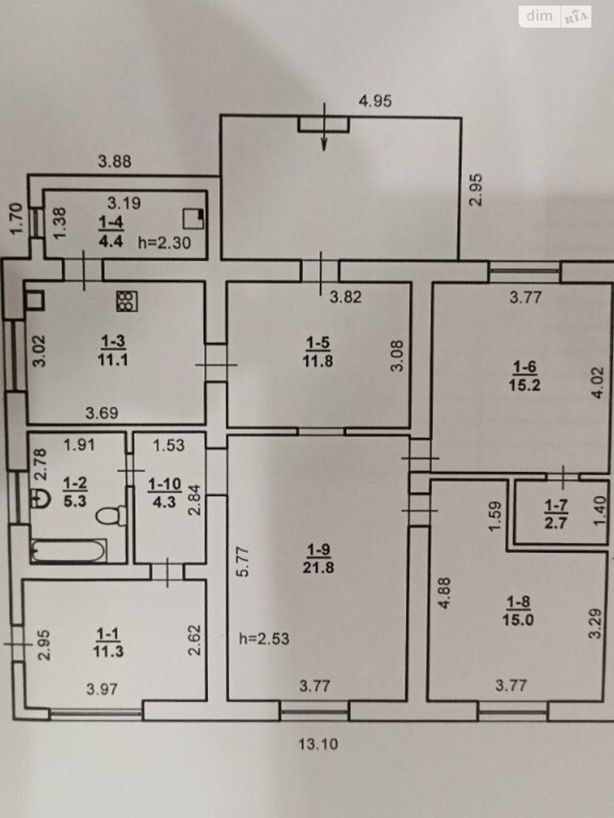 одноэтажный дом с ремонтом, 103 кв. м, кирпич. Продажа в Николаеве район Корабельный фото 1