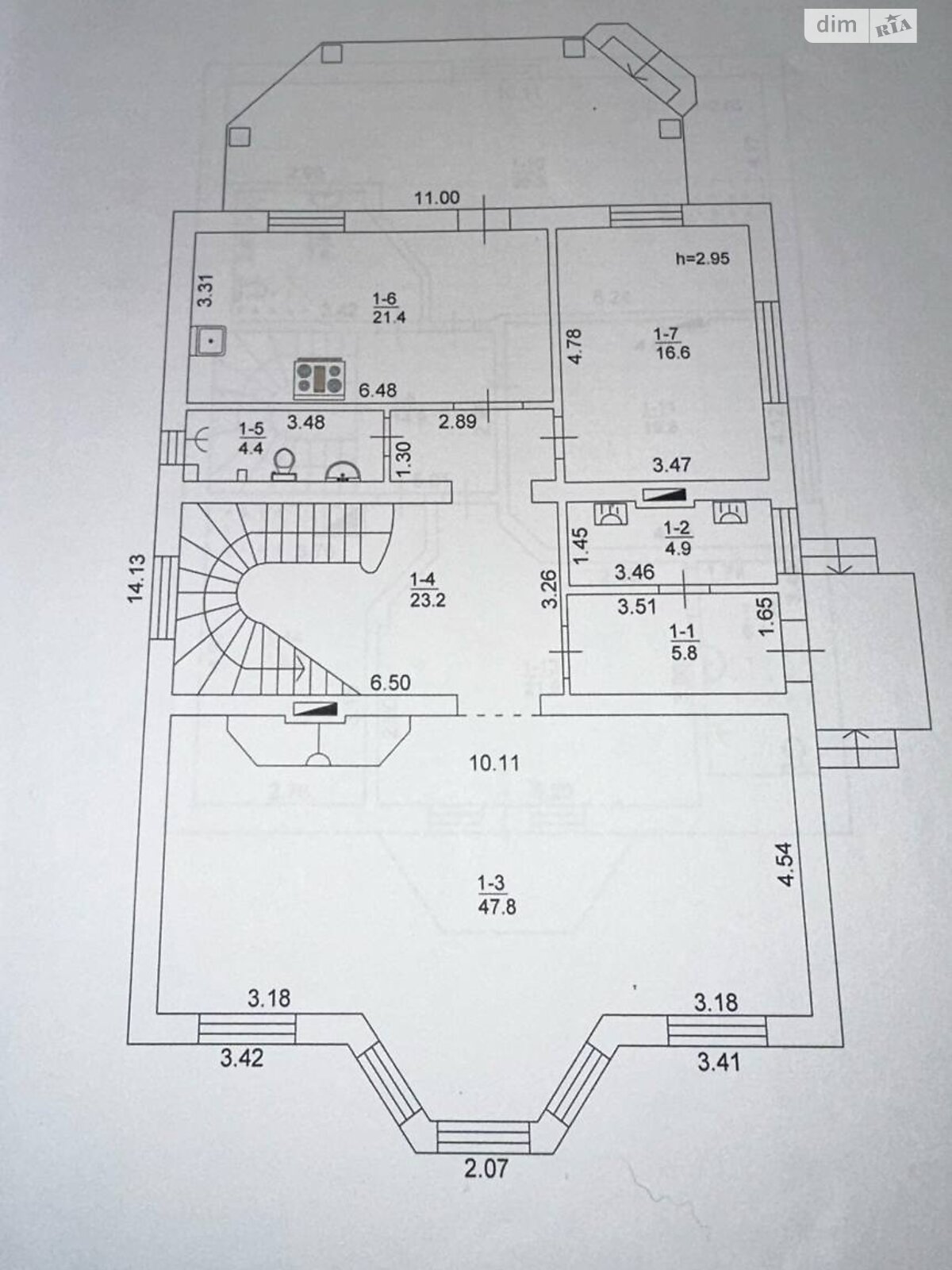 двухэтажный дом с верандой, 260 кв. м, газобетон. Продажа в Низшей Дубечне фото 1