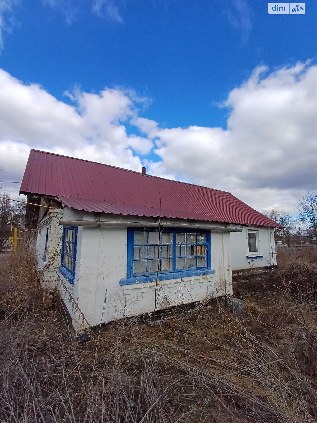 одноэтажный дом с верандой, 47.6 кв. м, кирпич саманный. Продажа в Новой Пустоваровке фото 1