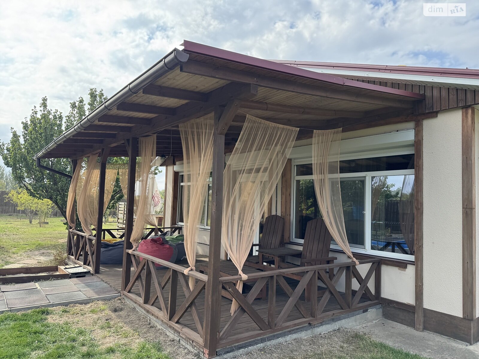 одноэтажный дом с верандой, 120 кв. м, кирпич. Продажа в Новокатещино фото 1