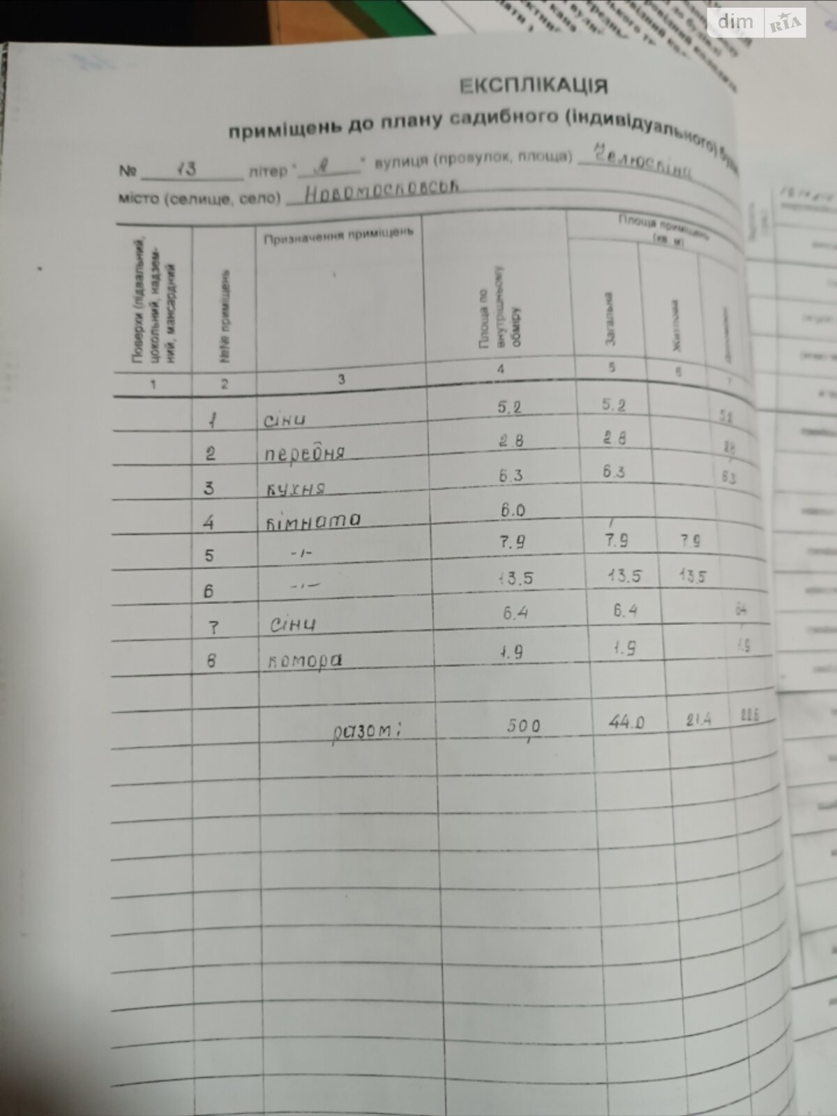 одноэтажный дом с отоплением, 50 кв. м, кирпич. Продажа в Новомосковске район Новомосковск фото 1