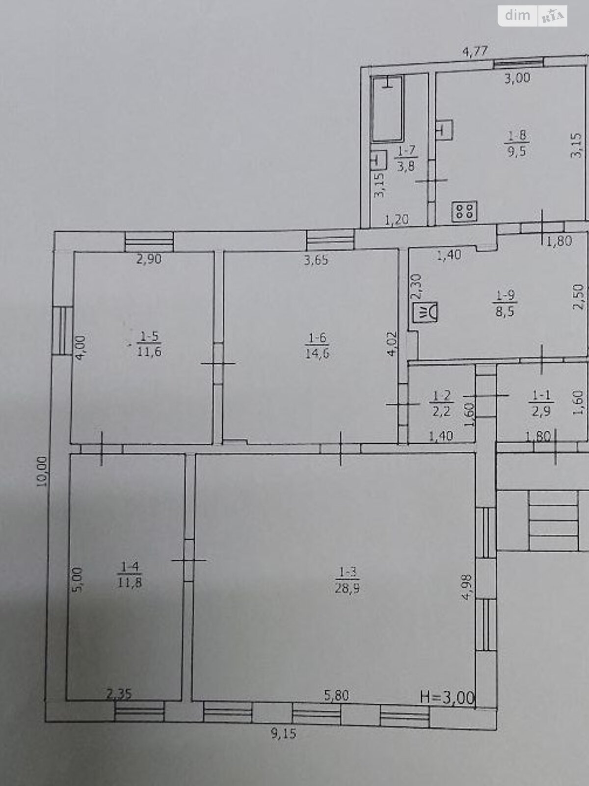 одноэтажный дом с гаражом, 93.8 кв. м, кирпич. Продажа в Новопокровке фото 1