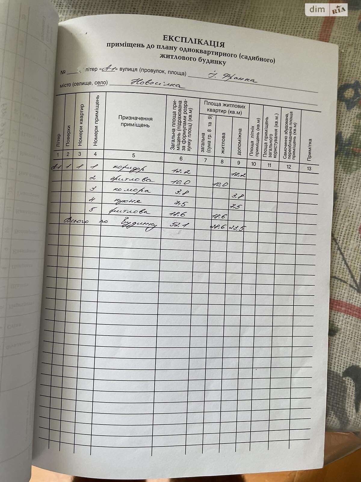 одноповерховий будинок, 52.1 кв. м, цегла. Продаж у Новосілці фото 1 одноповерховий будинок, 52.1 кв. м, цегла. Продаж у Новосілці фото 1