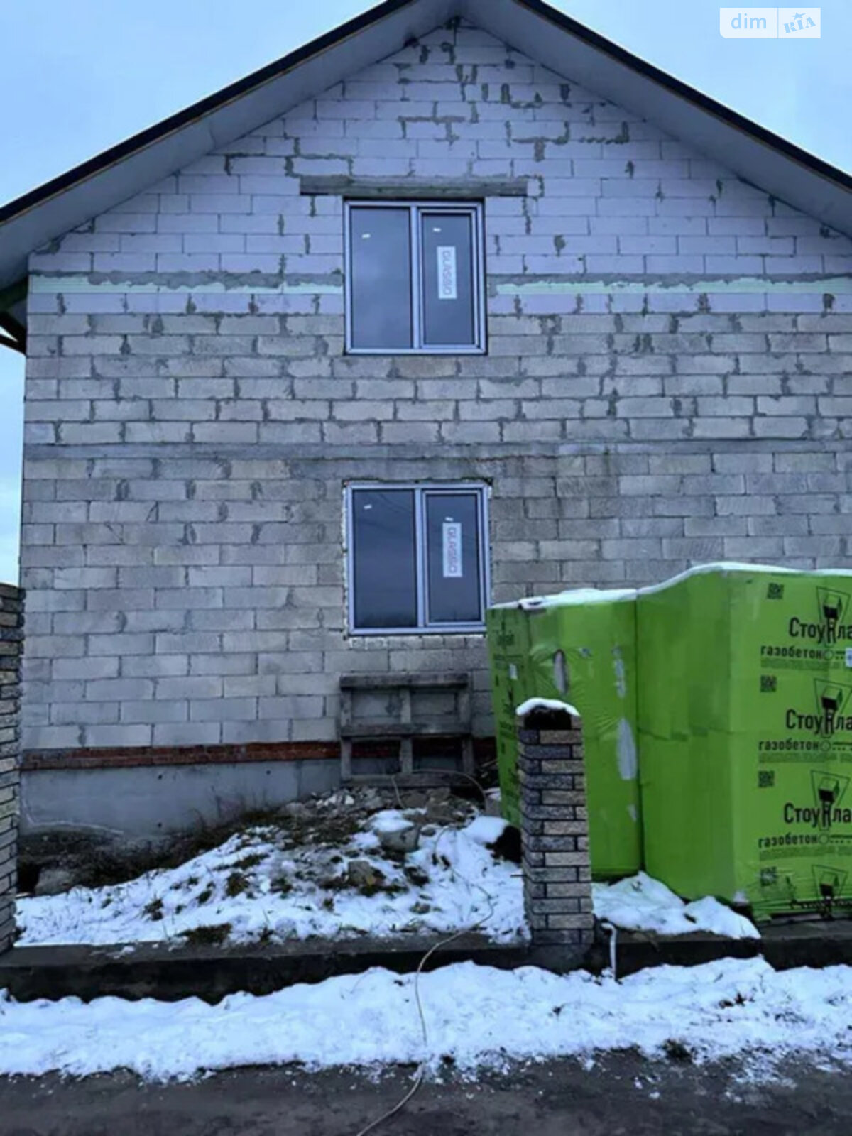 двоповерховий будинок, 150 кв. м, шлакоблок. Продаж у Оброшине фото 1