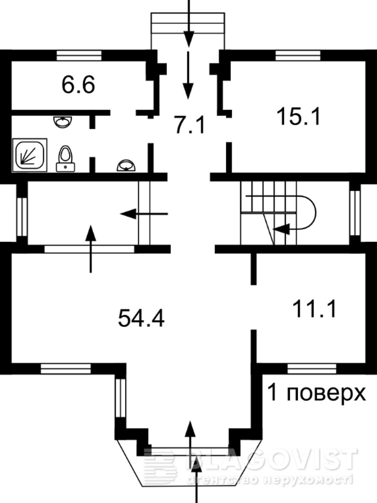 двухэтажный дом веранда, 360 кв. м, кирпич. Продажа в Украинке фото 1