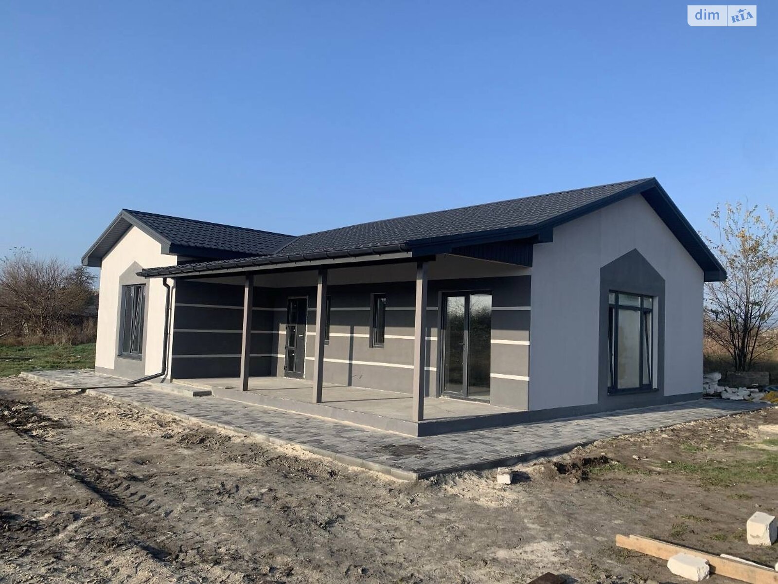 одноэтажный дом с верандой, 118 кв. м, газобетон. Продажа в Обуховке фото 1