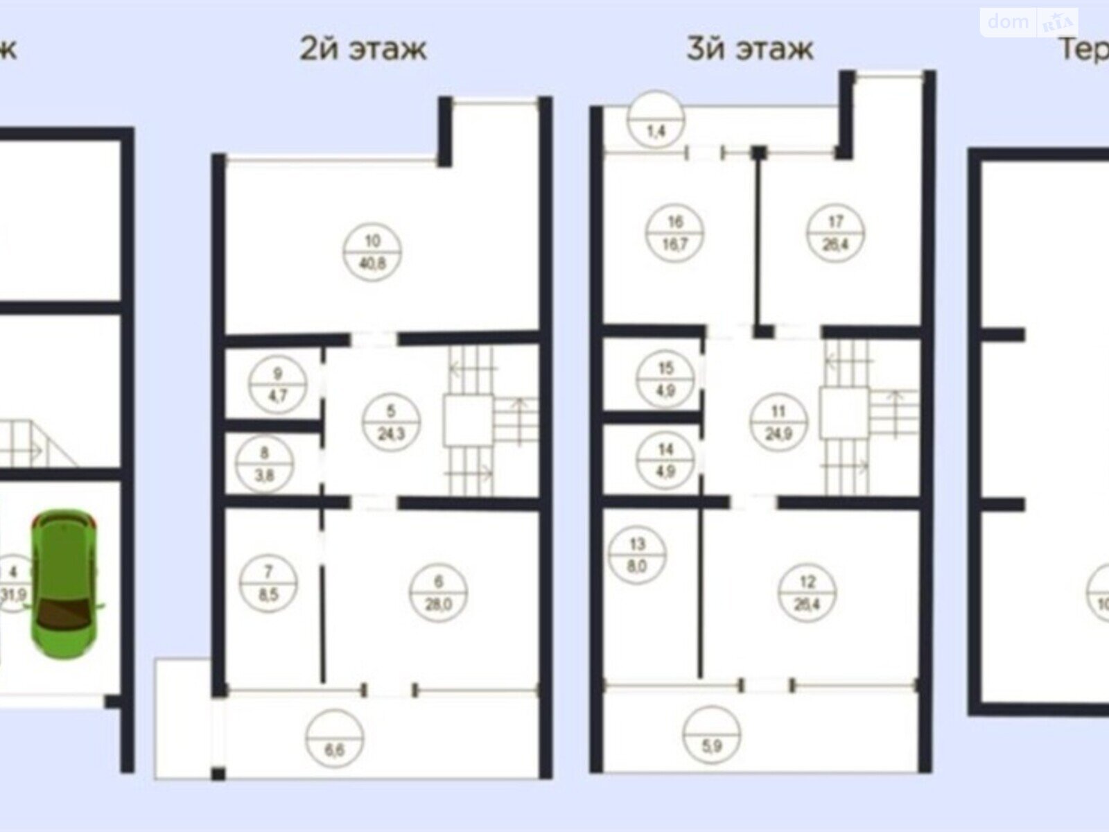 триповерховий таунхаус, 470 кв. м, монолітно-каркасний. Продаж в Одесі, район Аркадія фото 1