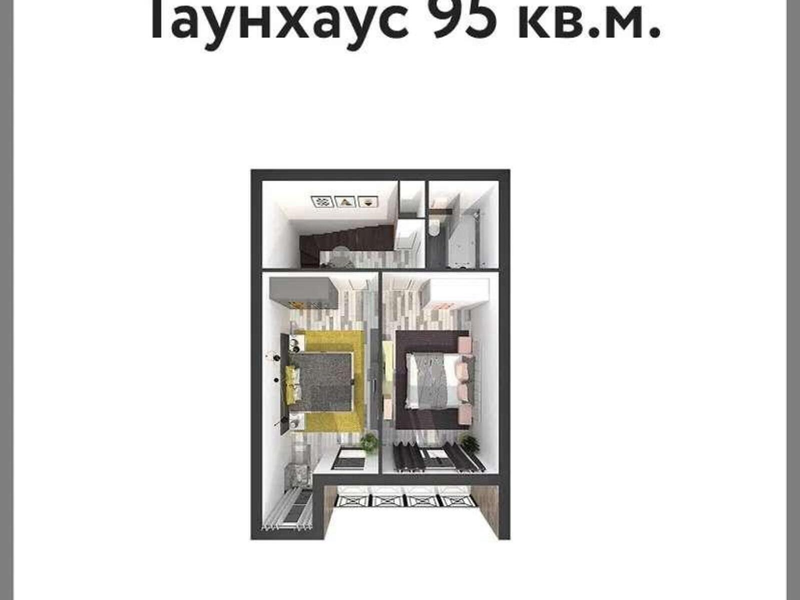 двухэтажный таунхаус, 95 кв. м, кирпич. Продажа в Одессе район Червоный Хутор фото 1