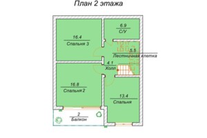 двухэтажный дом, 130 кв. м, керамический блок. Продажа в Одессе район Червоный Хутор фото 2