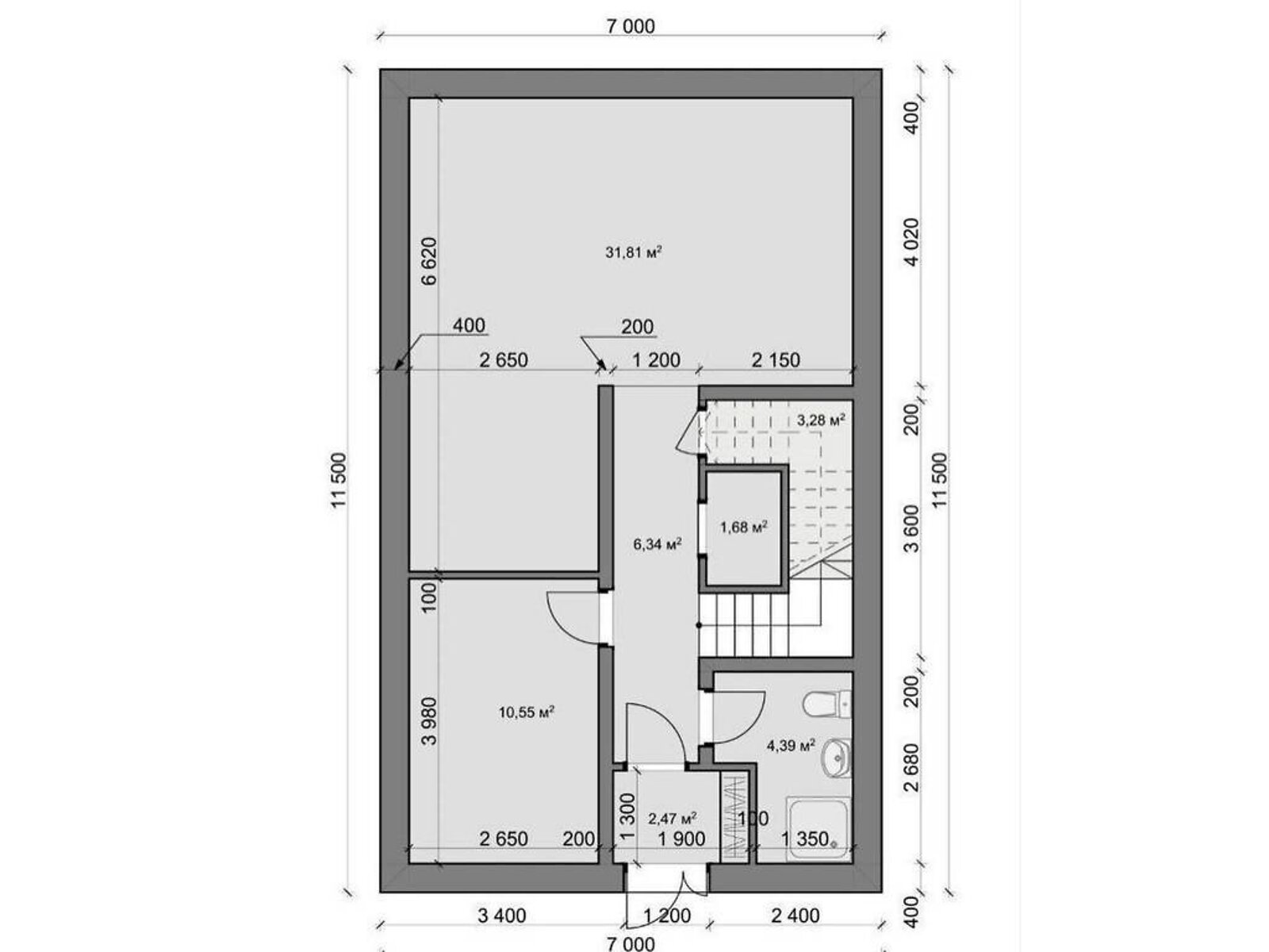 двухэтажный дом с балконом, 130 кв. м, газобетон. Продажа в Одессе район Киевский фото 1