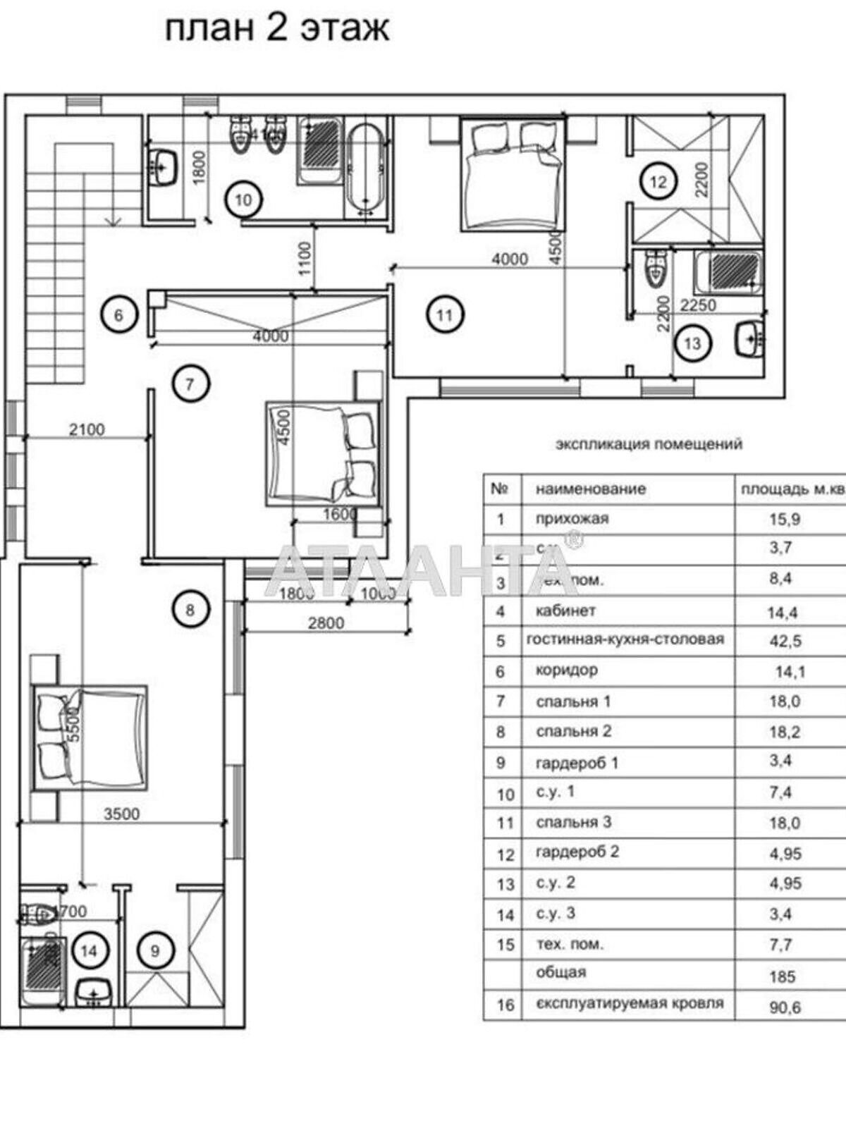 двоповерховий будинок, 185 кв. м, газобетон. Продаж в Одесі, район Київський фото 1