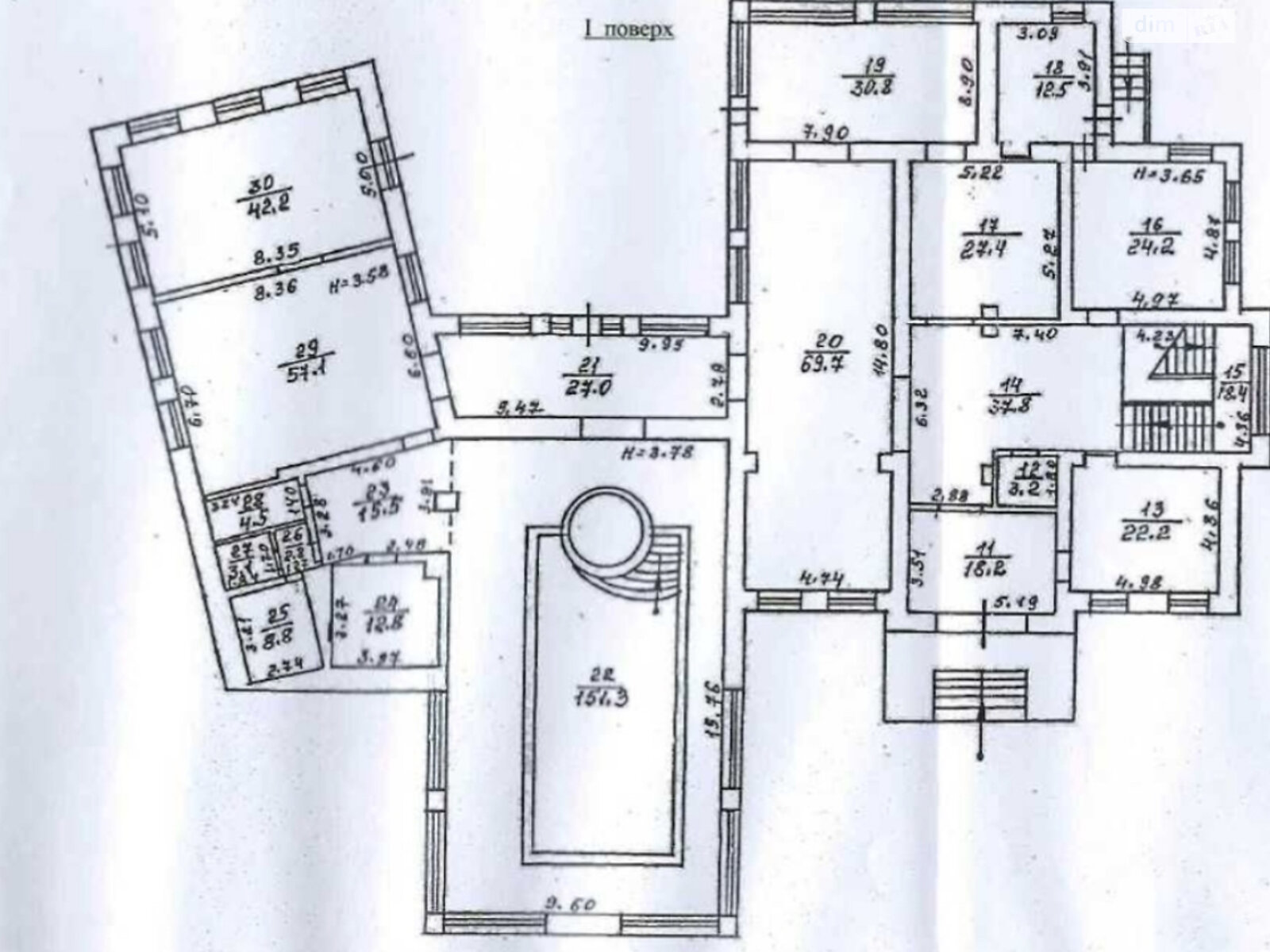 триповерховий будинок з мансардою, 1440 кв. м, кирпич. Продаж в Одесі, район Совіньйон фото 1