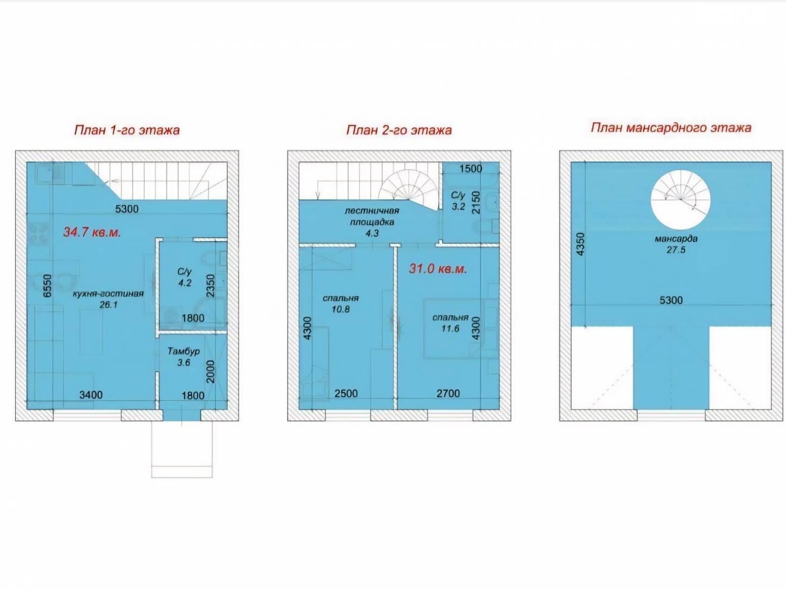 трехэтажный дом, 93 кв. м, кирпич. Продажа в Одессе район Таирова фото 1