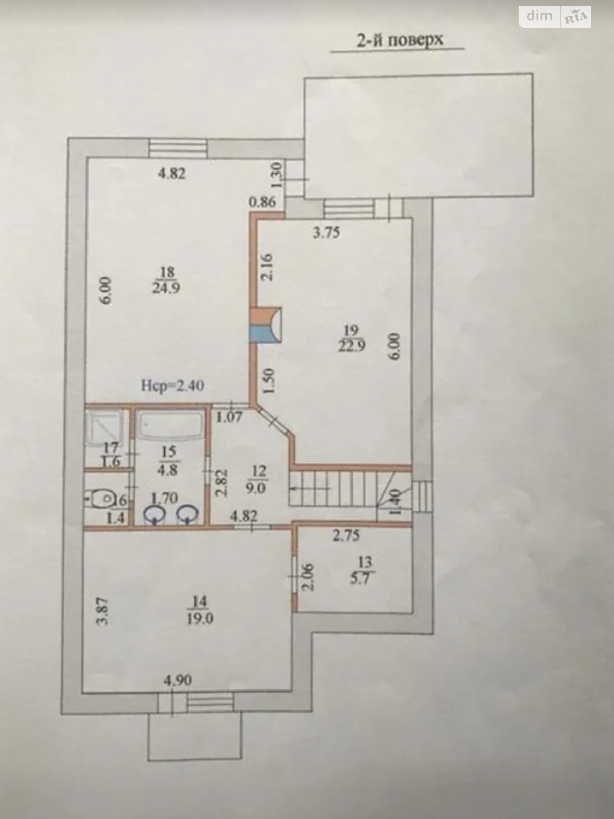 двухэтажный дом с балконом, 278 кв. м, газобетон. Продажа в Олешках фото 1