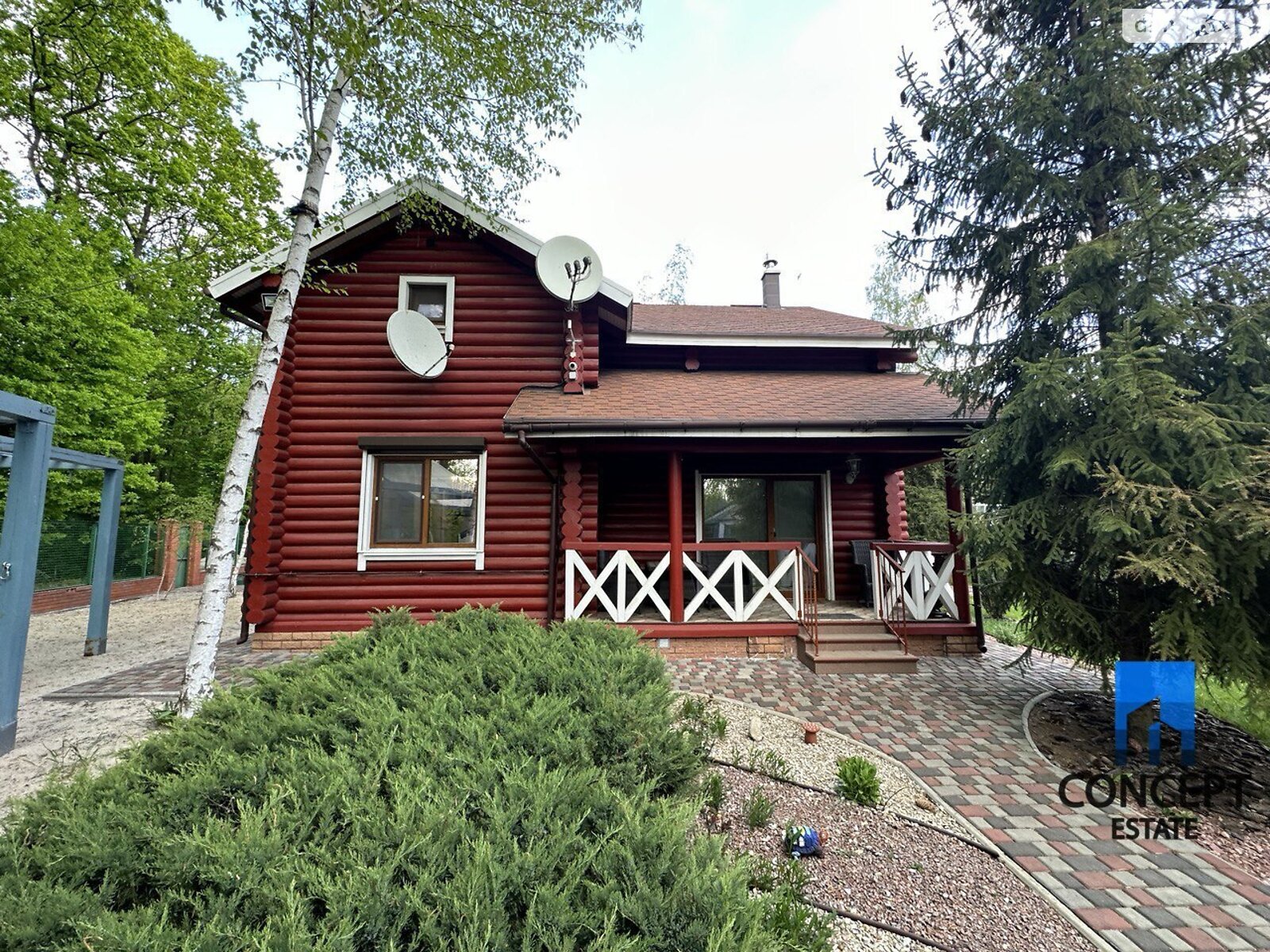 двухэтажный дом с верандой, 154 кв. м, сруб. Продажа в Орловщине фото 1 двухэтажный дом с верандой, 154 кв. м, сруб. Продажа в Орловщине фото 1