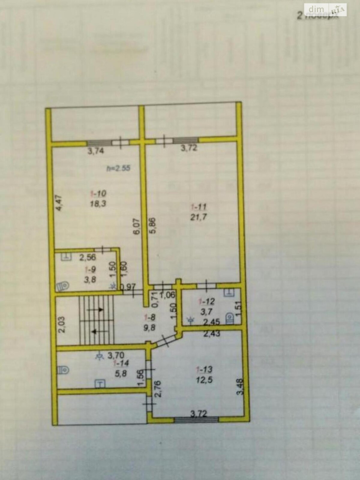 двухэтажный дом с отоплением, 450 кв. м, кирпич. Продажа в Орявчике фото 1