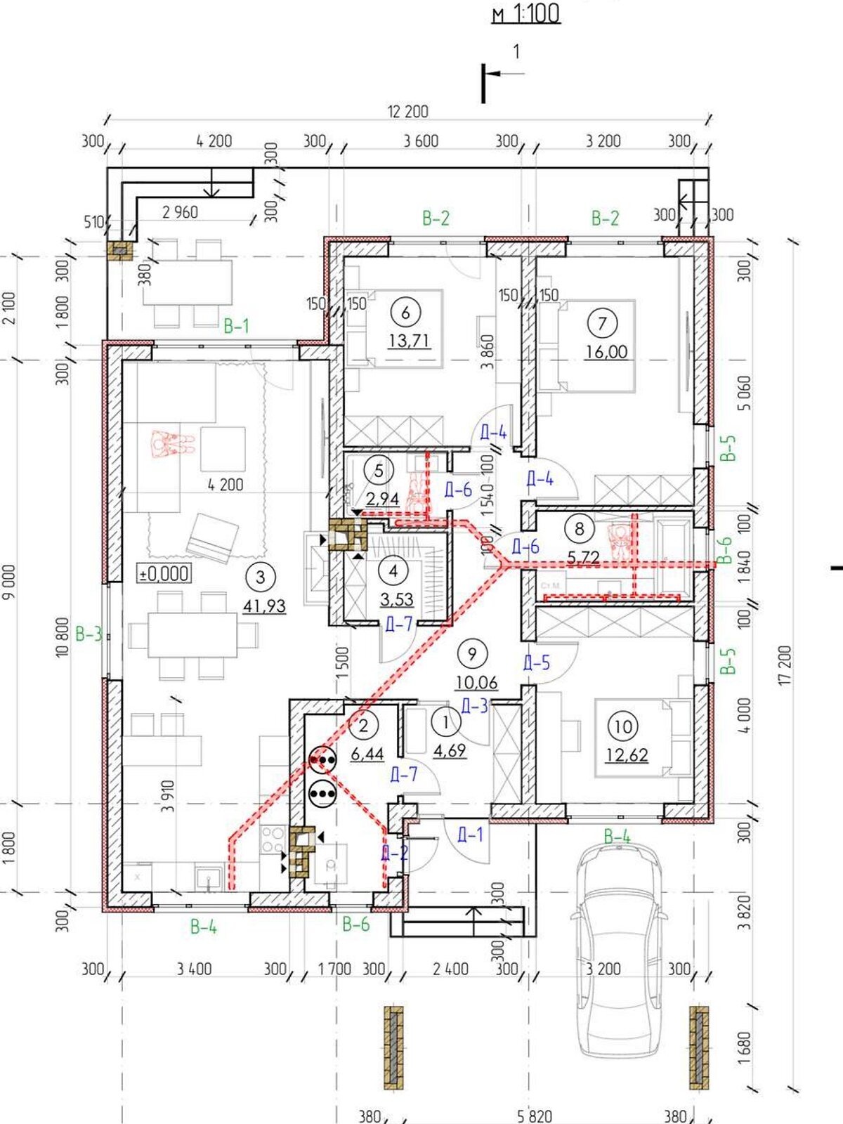 одноповерховий будинок з верандою, 140 кв. м, керамзітобетон. Продаж у Осещині фото 1