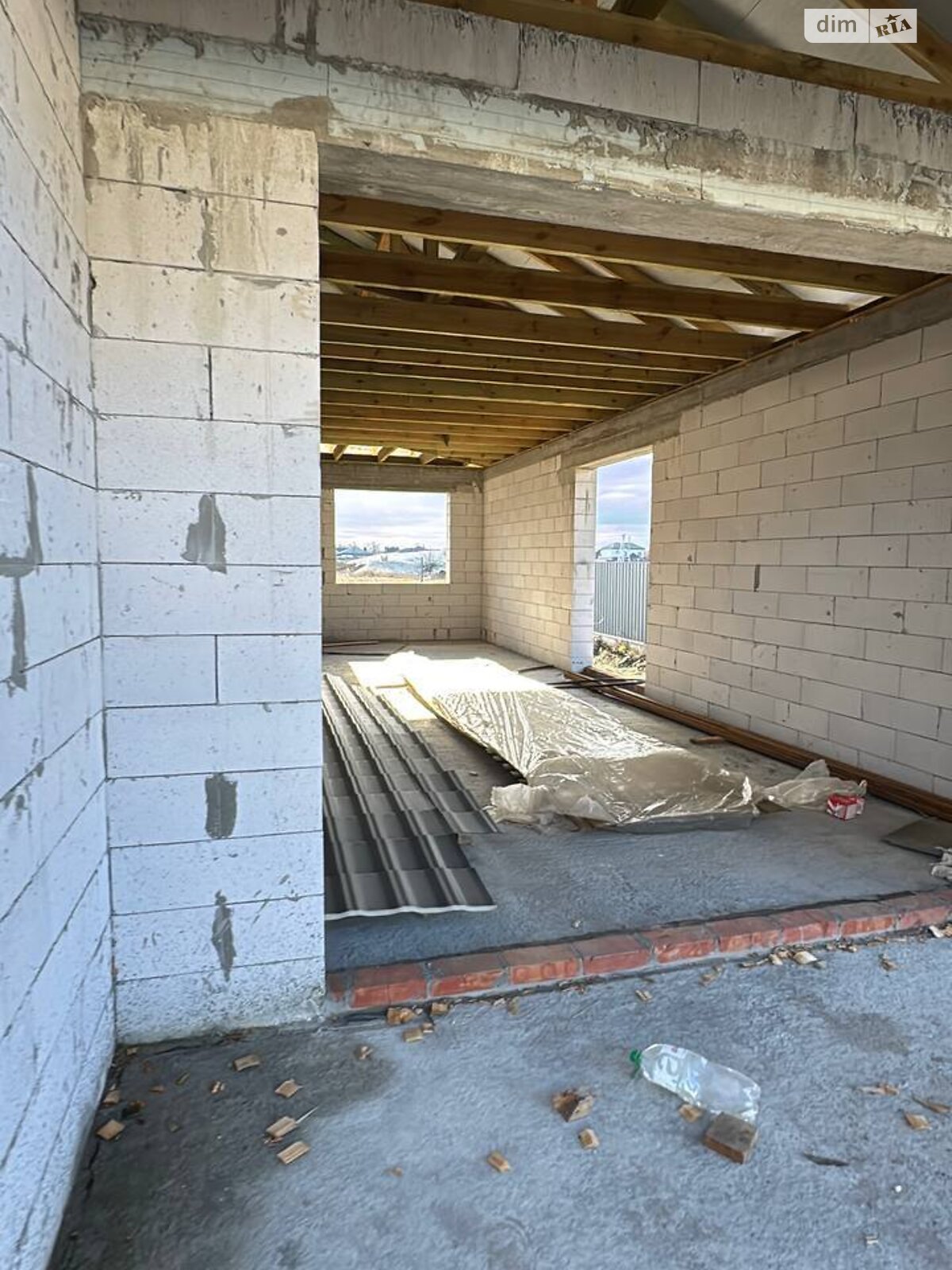 одноповерховий будинок з верандою, 140 кв. м, керамзітобетон. Продаж у Осещині фото 1