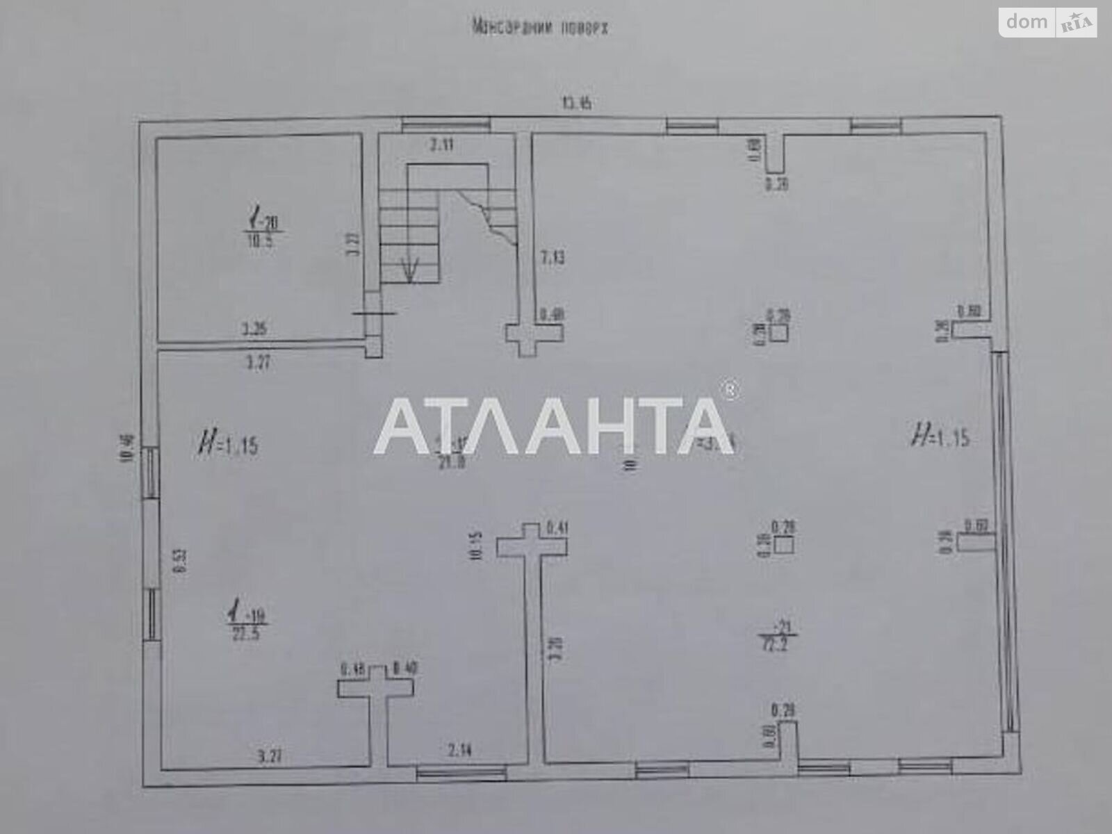 трехэтажный дом, 477.2 кв. м, дерево и кирпич. Продажа в Овидиополе район Грибовка фото 1