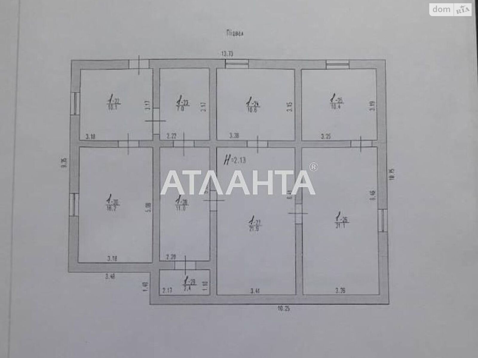 трехэтажный дом, 477.2 кв. м, дерево и кирпич. Продажа в Овидиополе район Грибовка фото 1