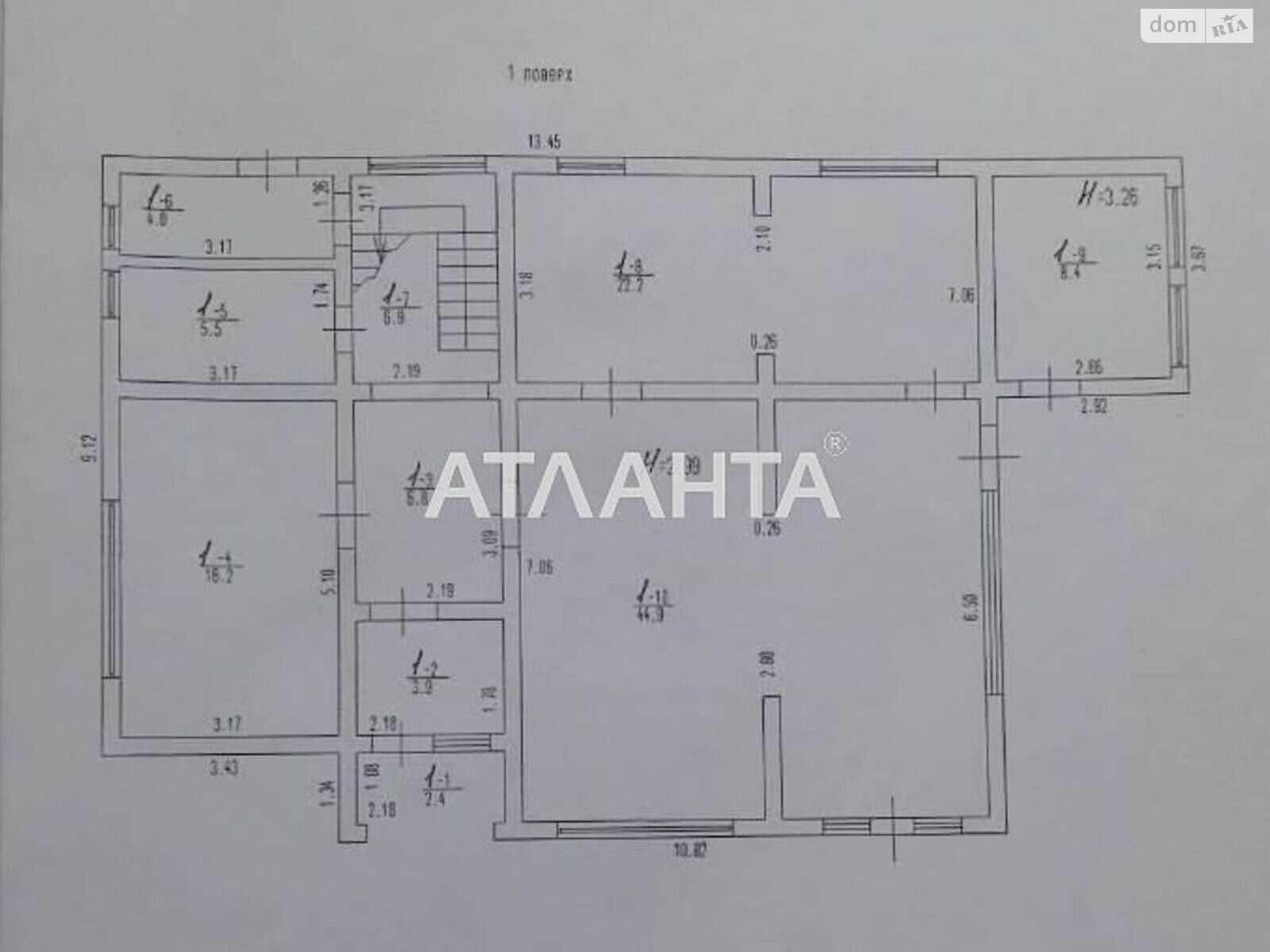 трехэтажный дом, 477.2 кв. м, дерево и кирпич. Продажа в Овидиополе район Грибовка фото 1