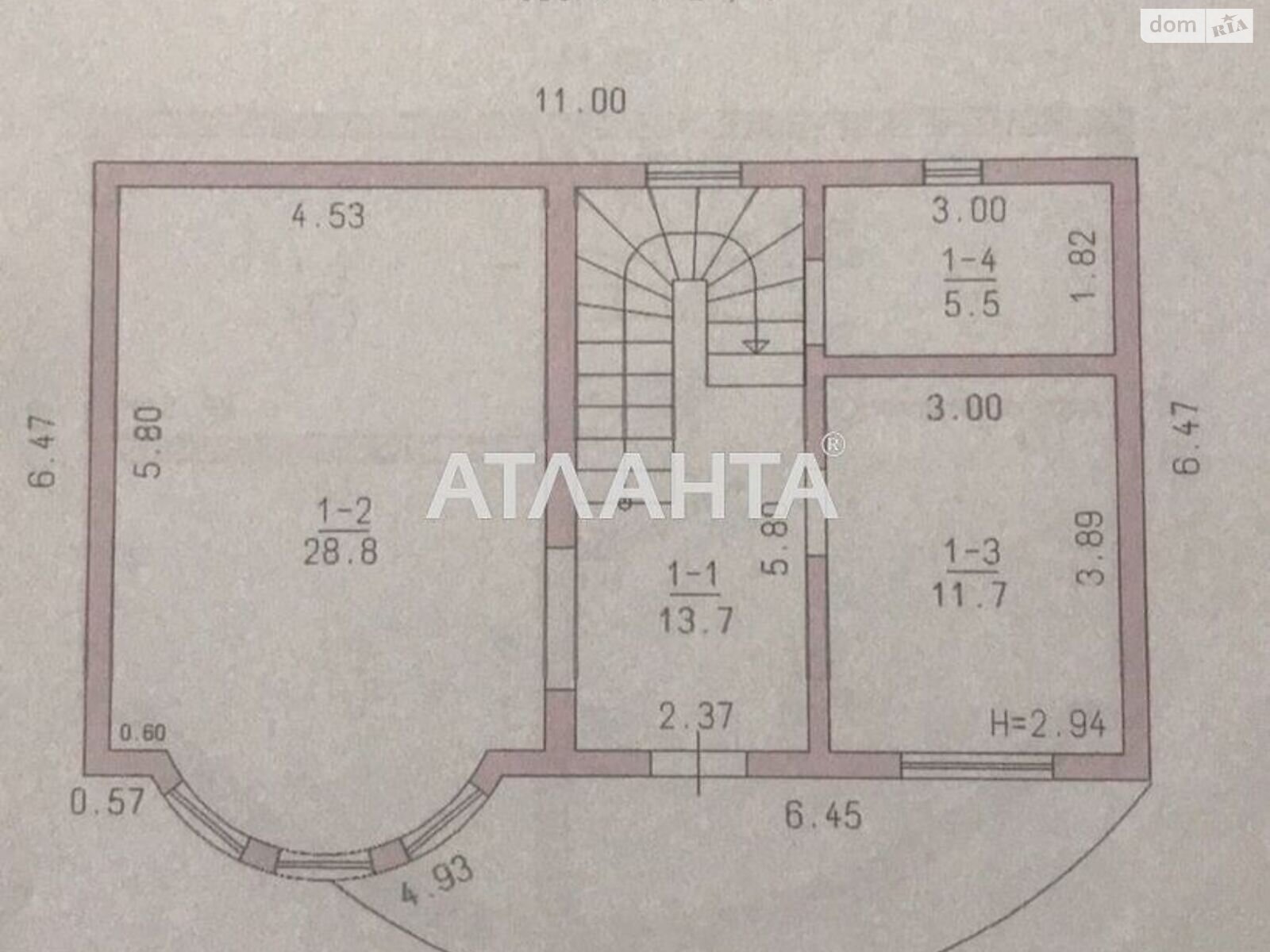 триповерховий будинок бесідка, 185 кв. м, газобетон. Продаж у Лиманці фото 1