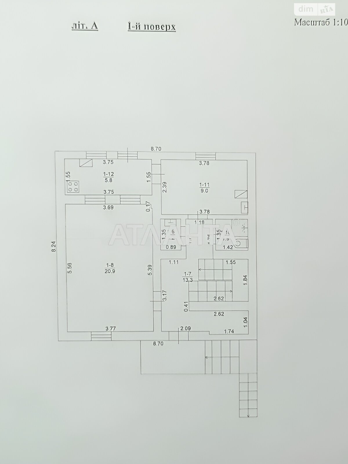 двоповерховий будинок бесідка, 178.9 кв. м, ракушечник (ракушняк). Продаж у Овідіополі фото 1