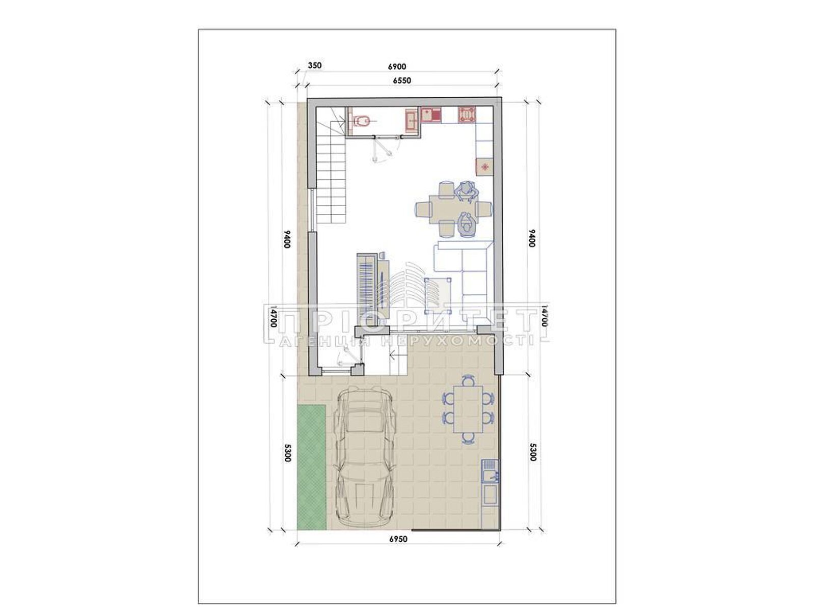 двухэтажный дом, 95 кв. м, газобетон. Продажа в Овидиополе район Киевский фото 1