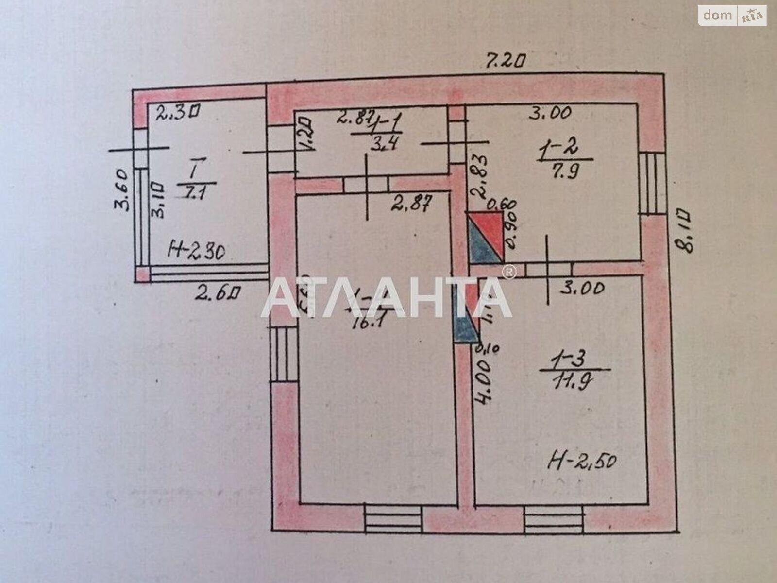 одноэтажный дом, 46.4 кв. м, ракушечник (ракушняк). Продажа в Петродолинском фото 1