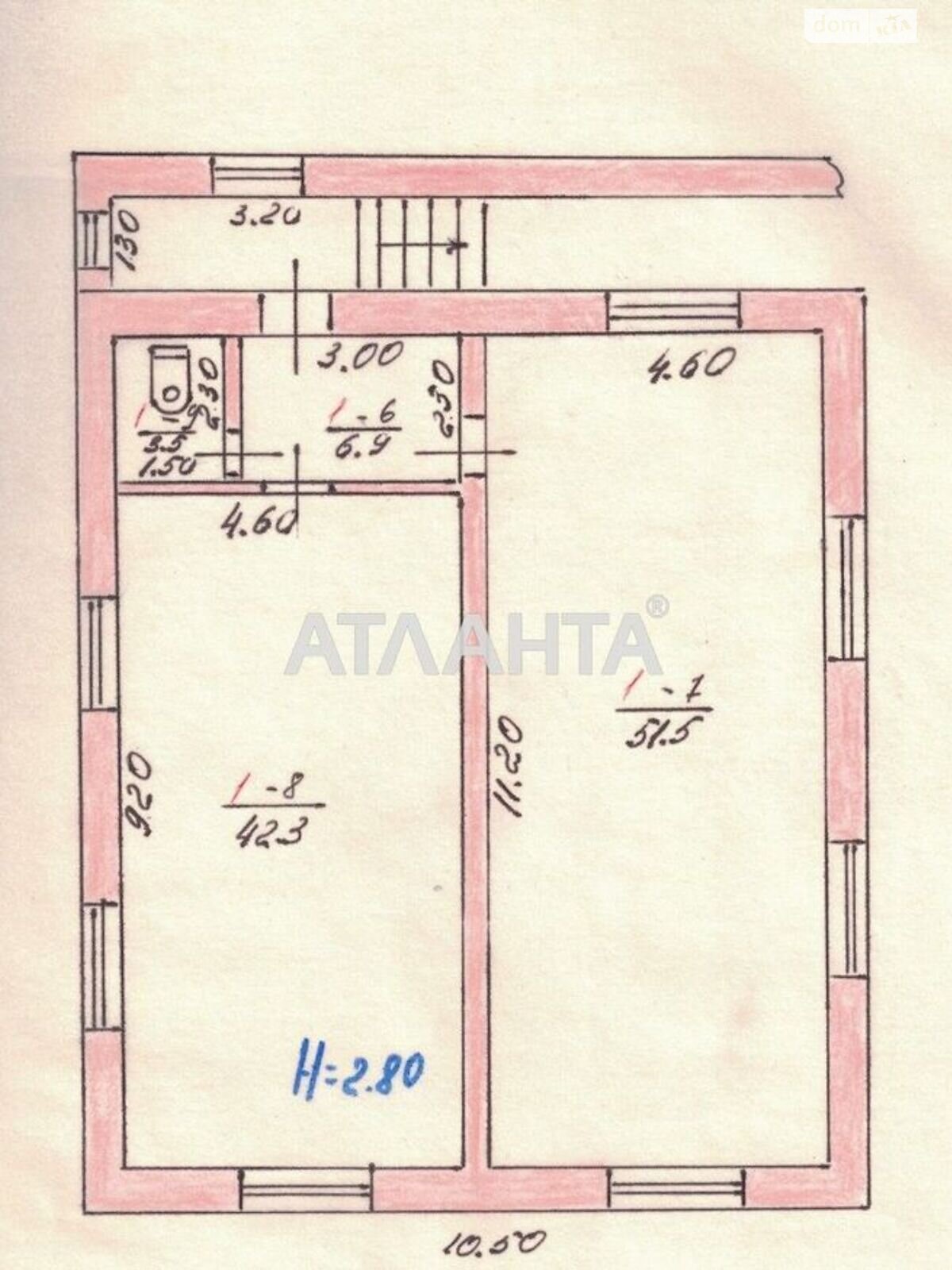 двоповерховий будинок, 340 кв. м, ракушечник (ракушняк). Продаж у Прилиманському фото 1