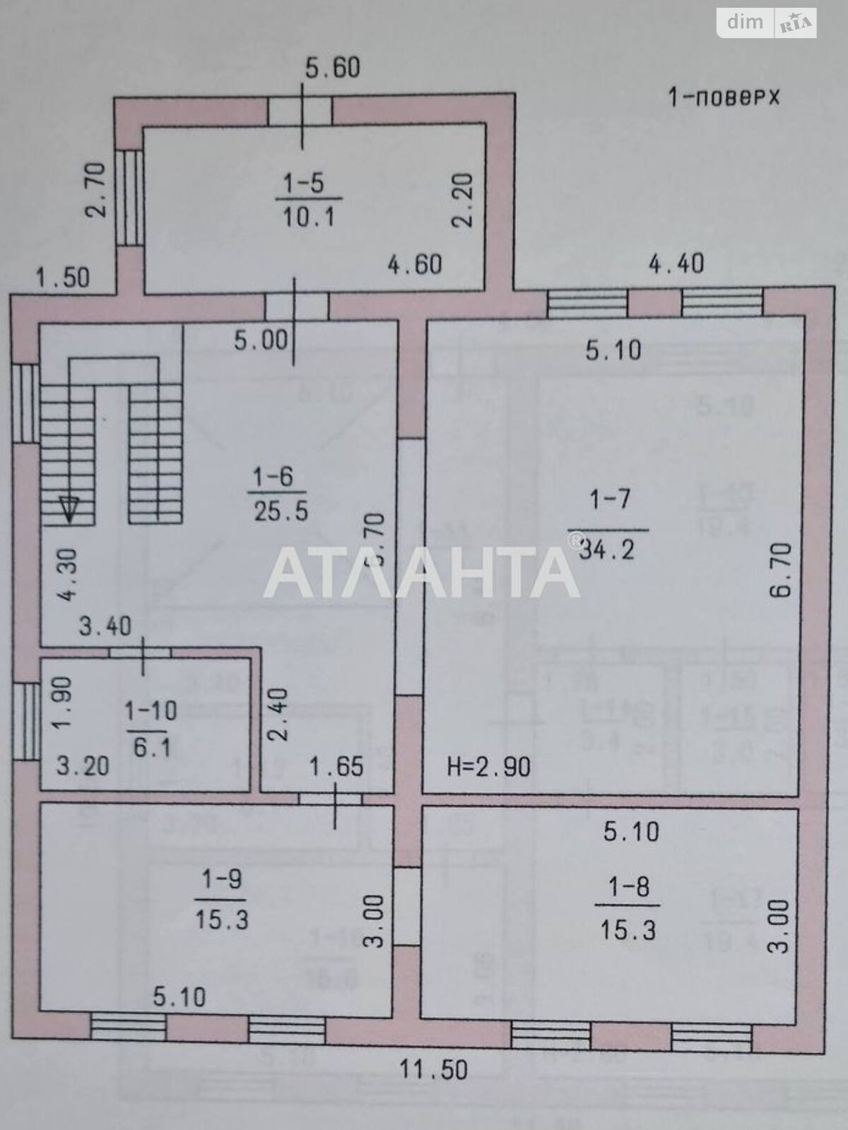 триповерховий будинок, 314 кв. м, пенобетон. Продаж у Прилиманському фото 1