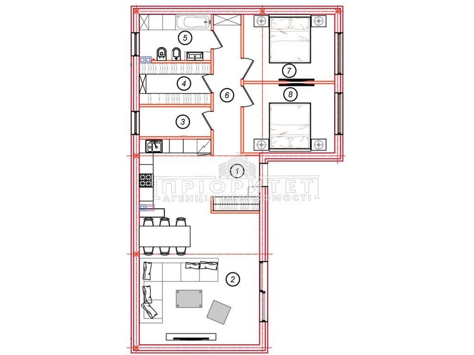 одноэтажный дом, 92.5 кв. м, цегла. Продажа в Овидиополе район Киевский фото 1