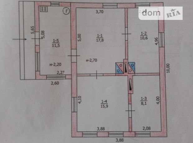 одноэтажный дом с камином, 63 кв. м, кирпич. Продажа в Кочерыжках (Днепропетровская обл.) фото 1 одноэтажный дом с камином, 63 кв. м, кирпич. Продажа в Кочерыжках (Днепропетровская обл.) фото 1