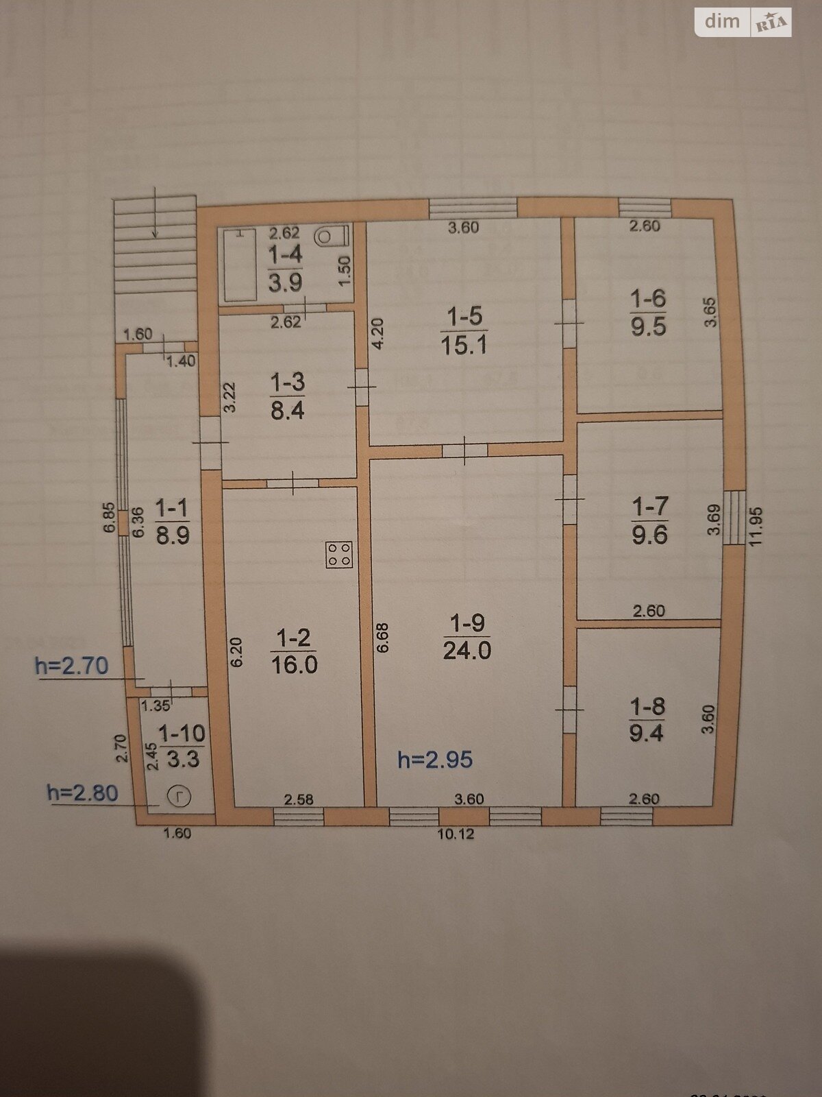 одноэтажный дом с гаражом, 108.1 кв. м, кирпич. Продажа в Павлограде район Павлоград фото 1 одноэтажный дом с гаражом, 108.1 кв. м, кирпич. Продажа в Павлограде район Павлоград фото 1