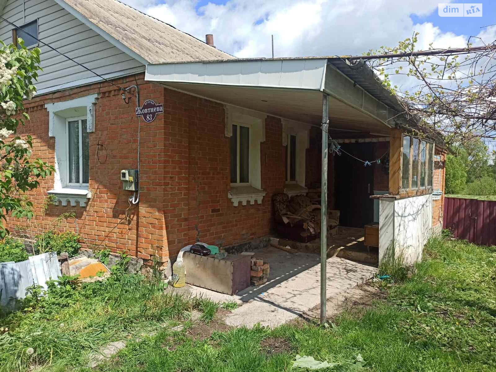 одноэтажный дом с верандой, 60 кв. м, глинобитный. Продажа в Пеньковке фото 1 одноэтажный дом с верандой, 60 кв. м, глинобитный. Продажа в Пеньковке фото 1