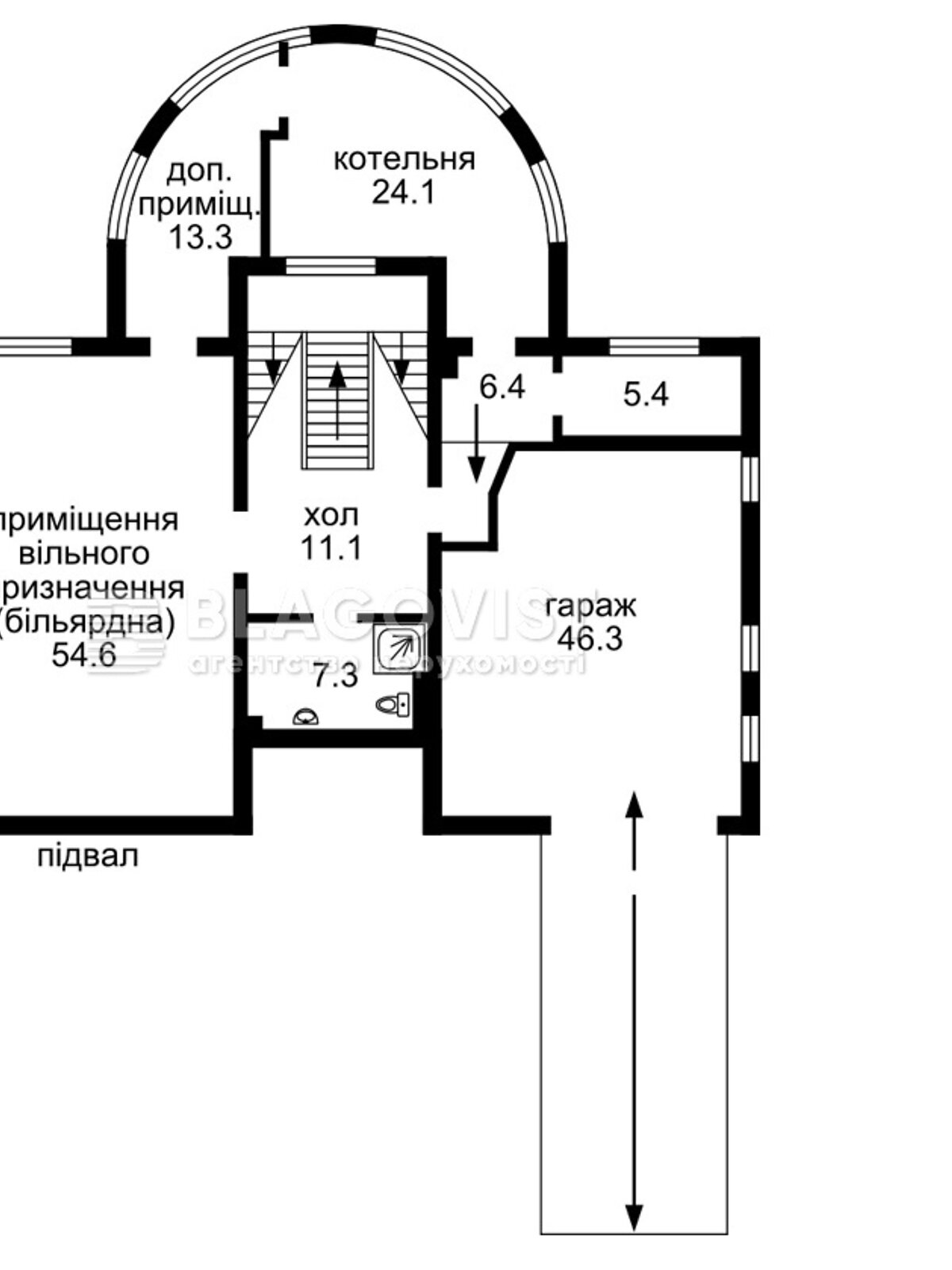 трехэтажный дом беседка, 470 кв. м, кирпич. Продажа в Плютах фото 1