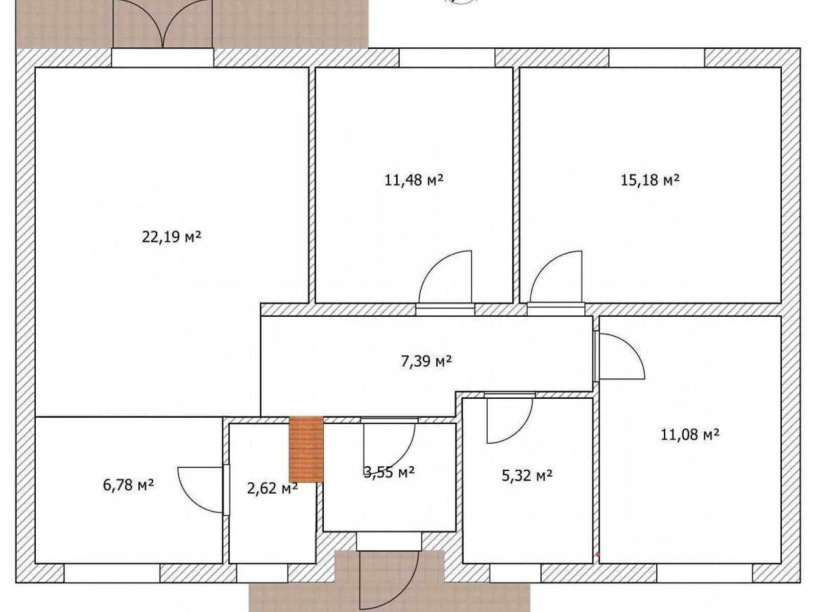 одноэтажный дом, 74 кв. м, газобетон. Продажа в Погребах фото 1