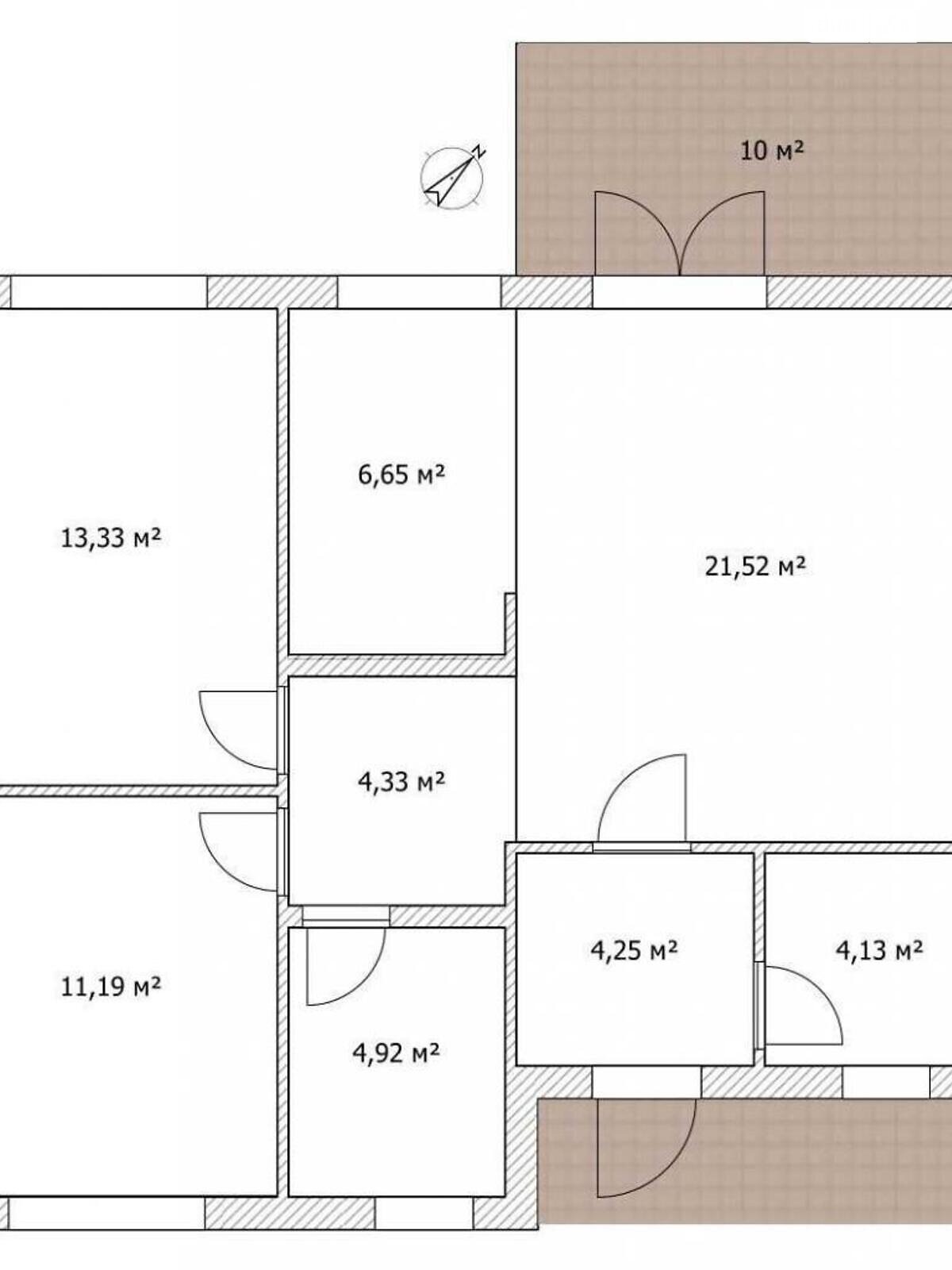 одноэтажный дом, 74 кв. м, газобетон. Продажа в Погребы фото 1