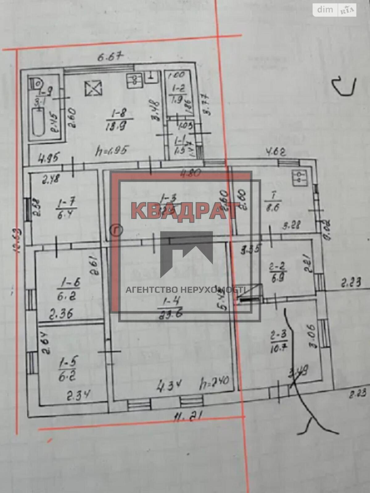 одноэтажный дом, 63 кв. м, кирпич. Продажа в Полтаве район Дублянщина фото 1