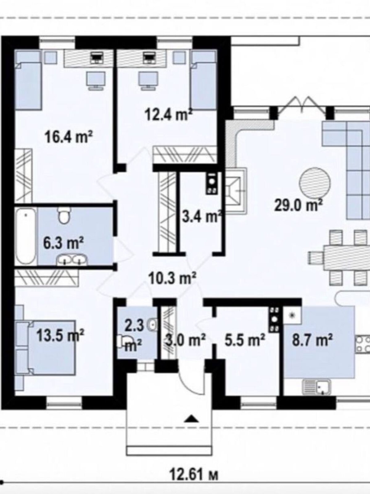 одноповерховий будинок, 115 кв. м, газобетон. Продаж в Полтаві, район ГРЛ фото 1