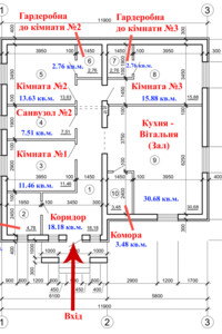 одноповерховий будинок, 116.9 кв. м, газобетон. Продаж в Полтаві, район Київський фото 2 одноповерховий будинок, 116.9 кв. м, газобетон. Продаж в Полтаві, район Київський фото 2