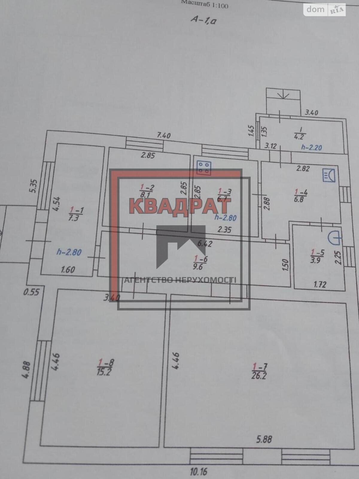 двухэтажный дом, 88 кв. м, кирпич. Продажа в Полтаве район Киевский фото 1