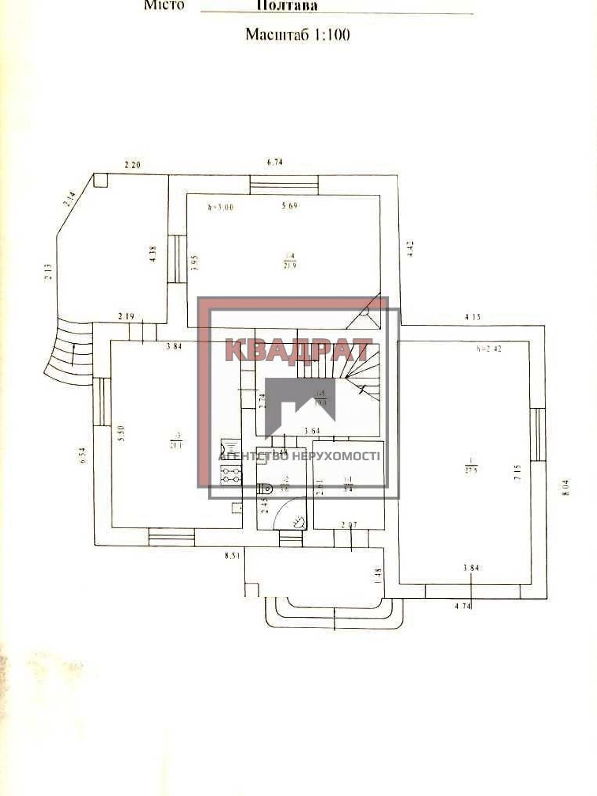 двухэтажный дом, 170 кв. м, кирпич. Продажа в Полтаве район Киевский фото 1