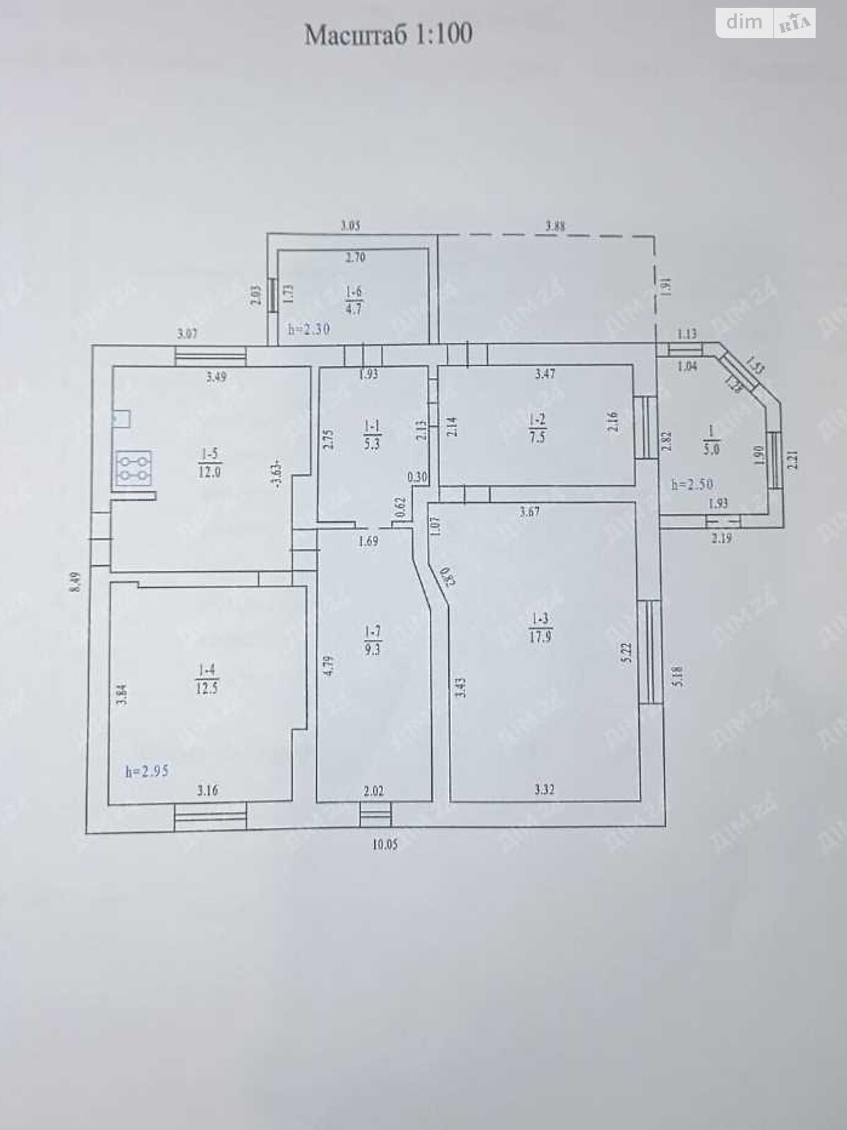 одноповерховий будинок, 74.2 кв. м, цегла. Продаж в Полтаві, район Подол фото 1