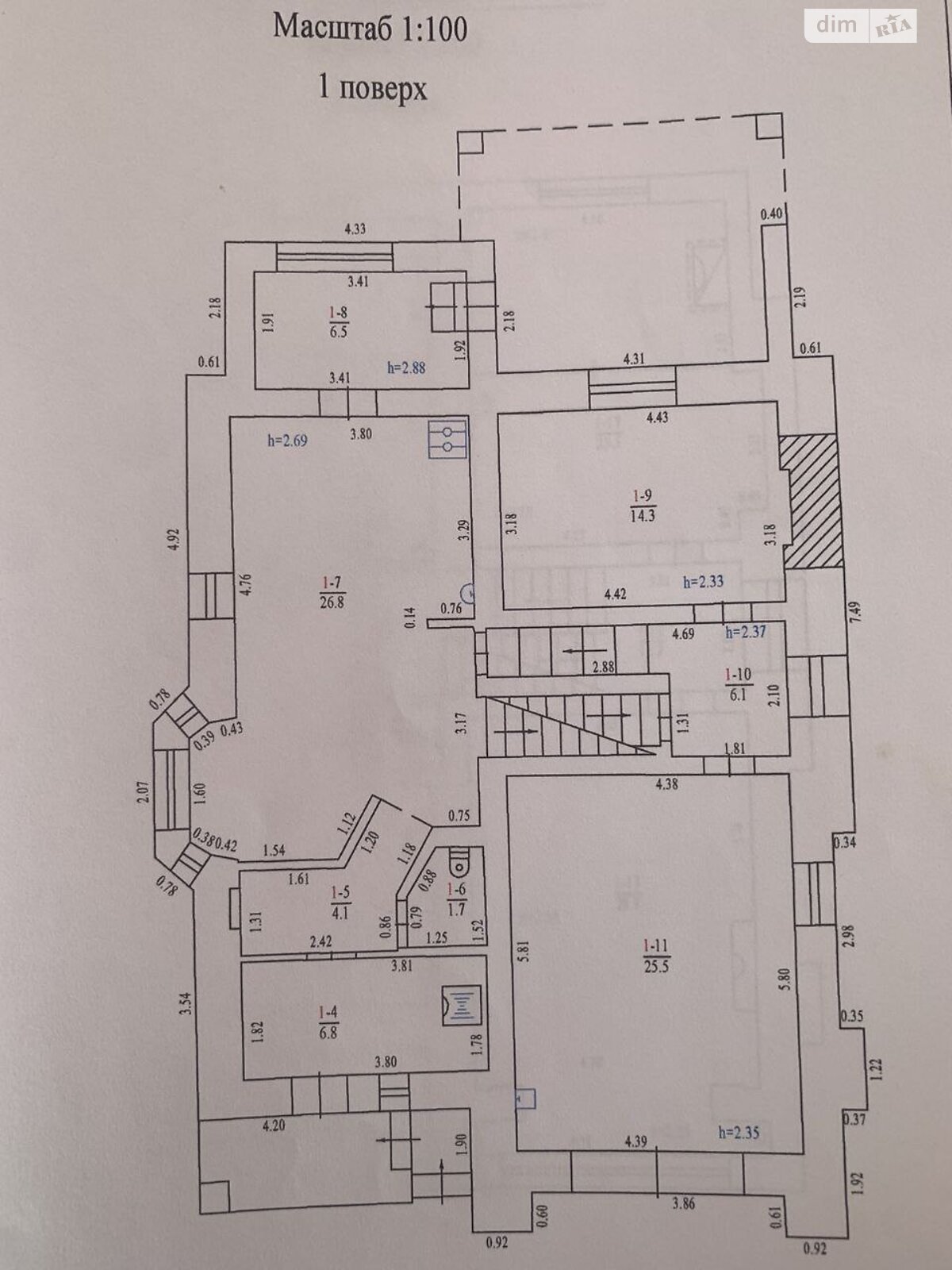 трехэтажный дом с отоплением, 289 кв. м, кирпич. Продажа в Полтаве район Россошенцы фото 1