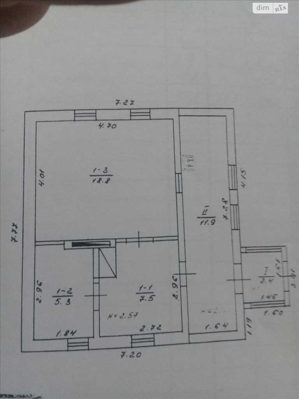 одноповерховий будинок, 88 кв. м, цегла. Продаж в Полтаві, район Рибці фото 1