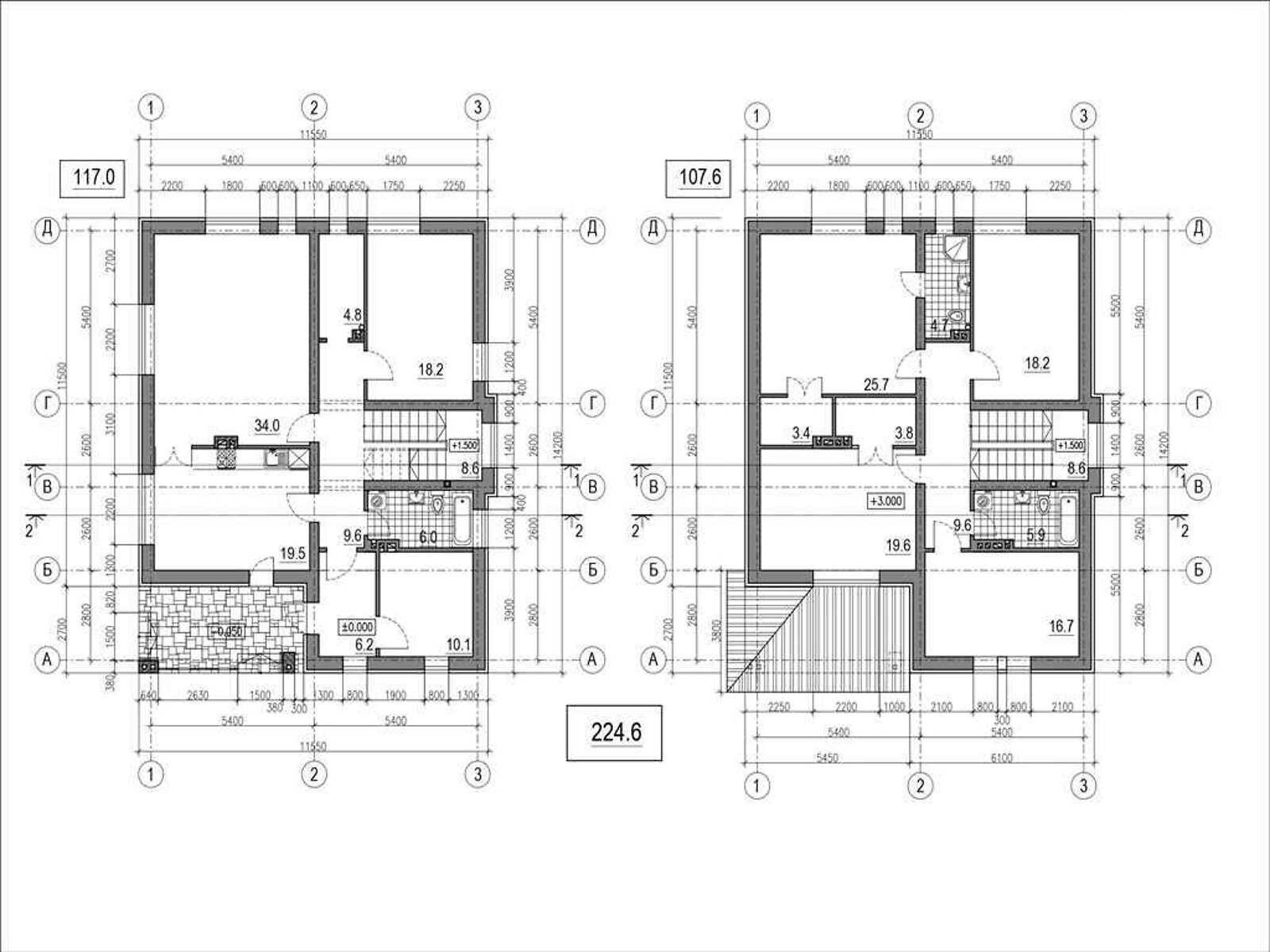 двухэтажный дом, 224 кв. м, газобетон. Продажа в Полтаве район Рыбцы фото 1