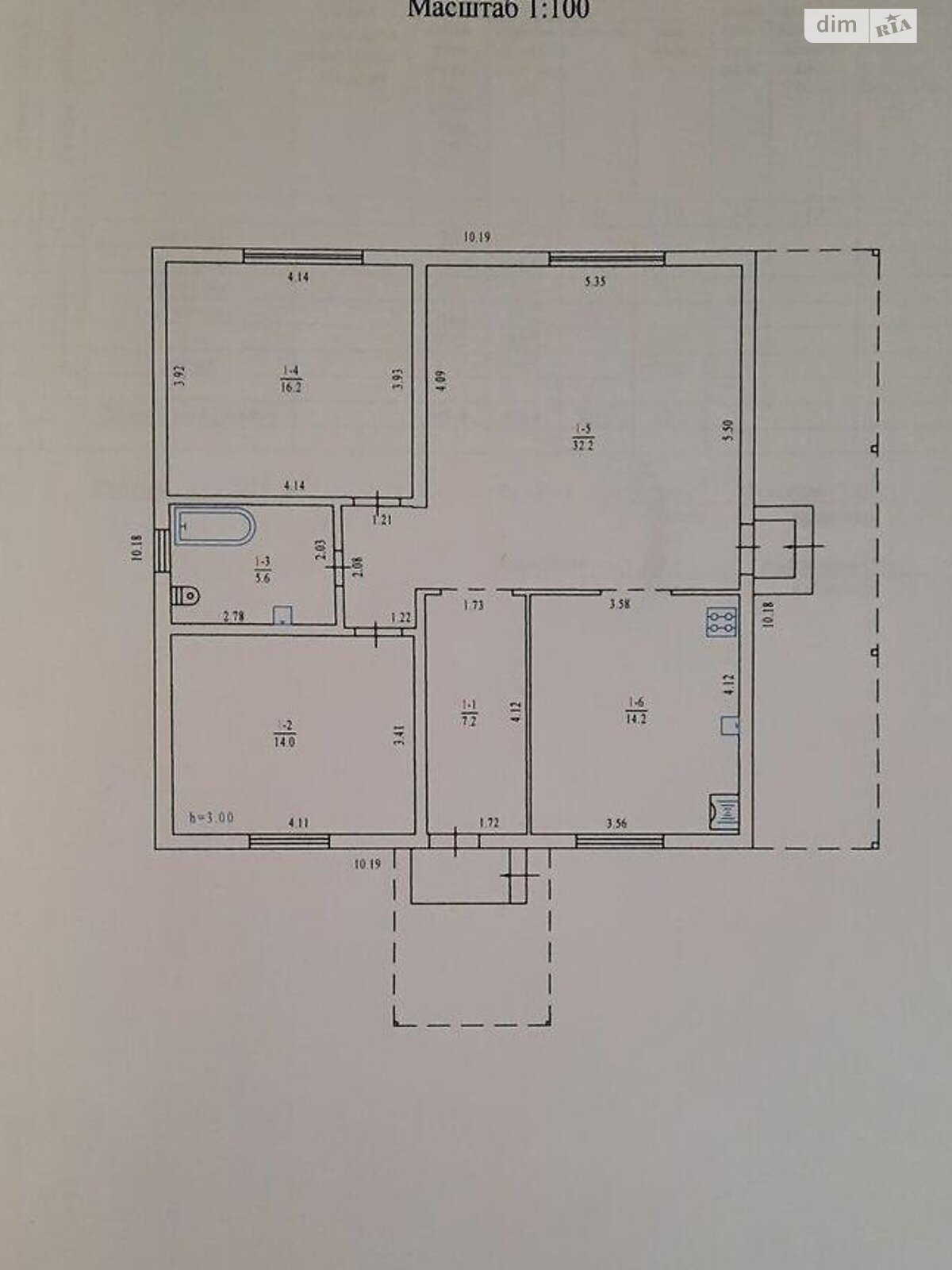 одноэтажный дом, 115 кв. м, газобетон. Продажа в Полтаве район Яр фото 1