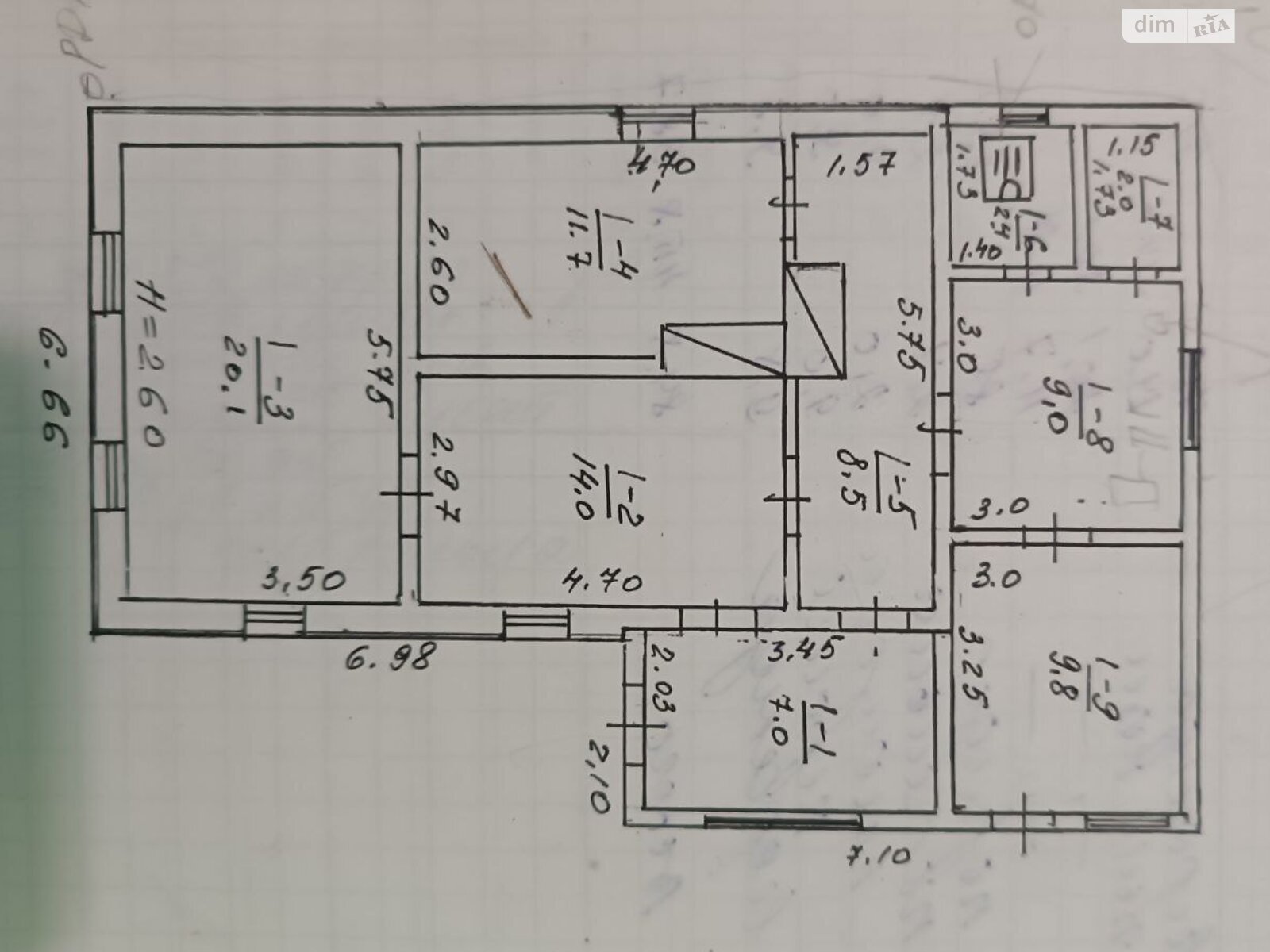 одноповерховий будинок з верандою, 84.5 кв. м, цегла. Продаж у Поправці фото 1