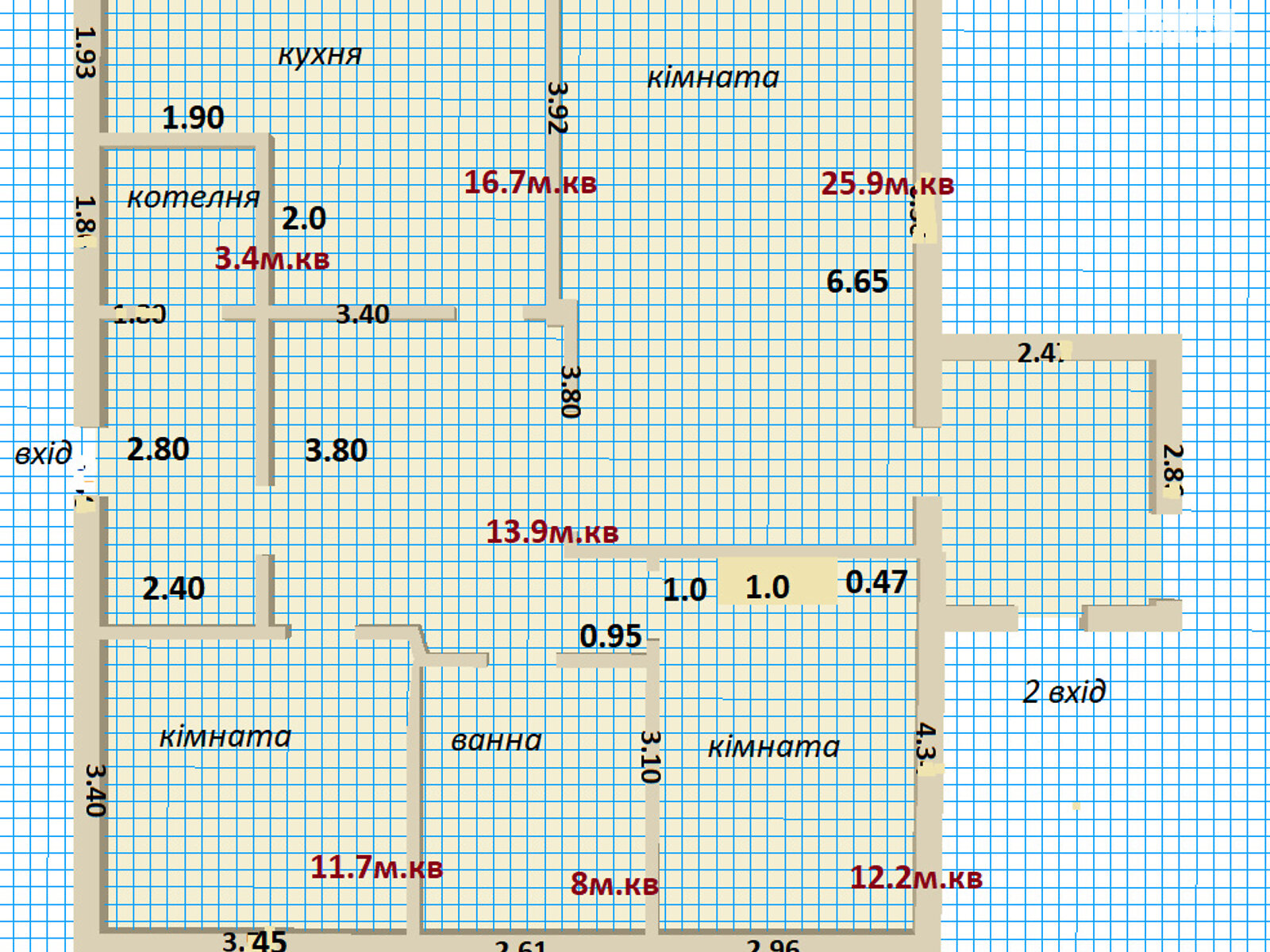 двоповерховий будинок з мансардою, 170 кв. м, цегла. Продаж у Пряжеві фото 1